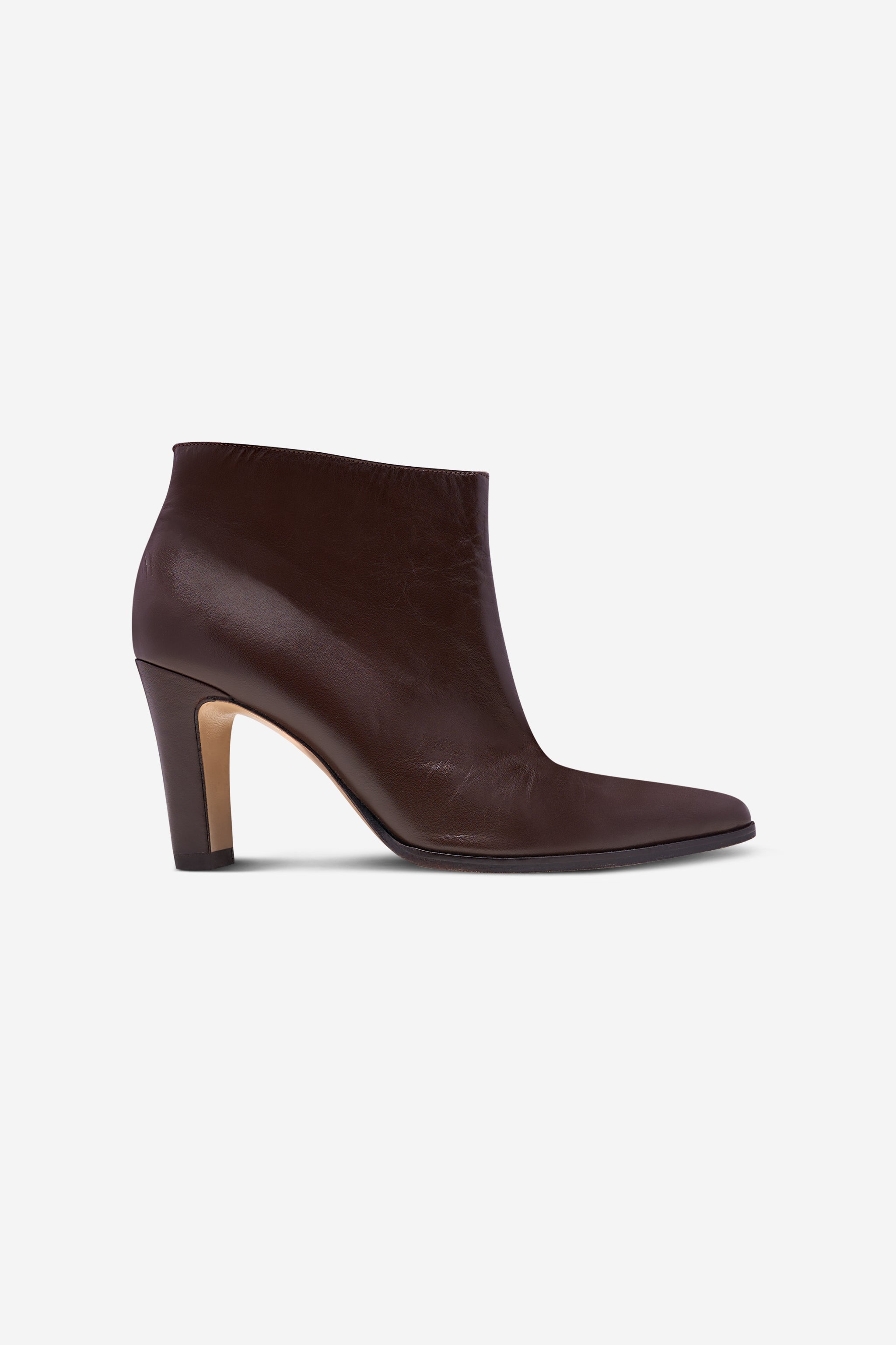 Bottines en cuir marron