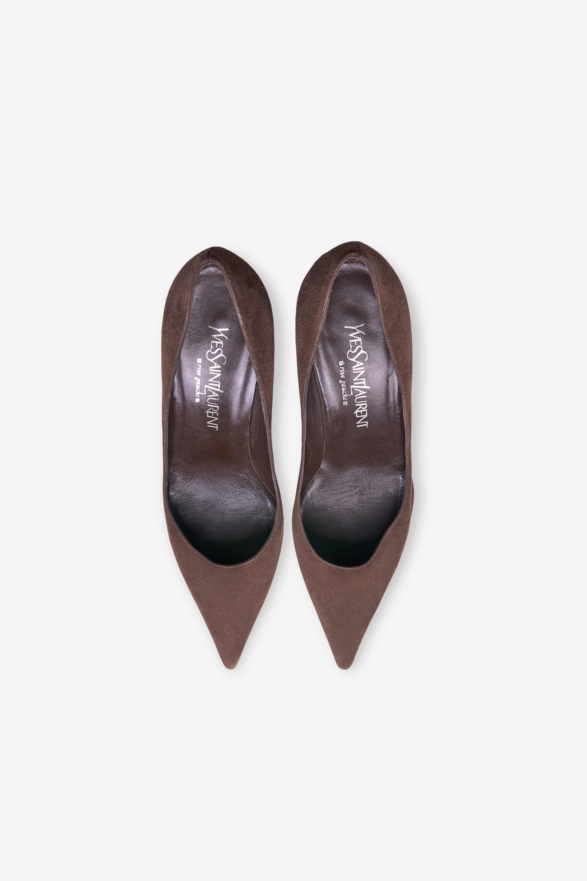 Escarpins en daim marron