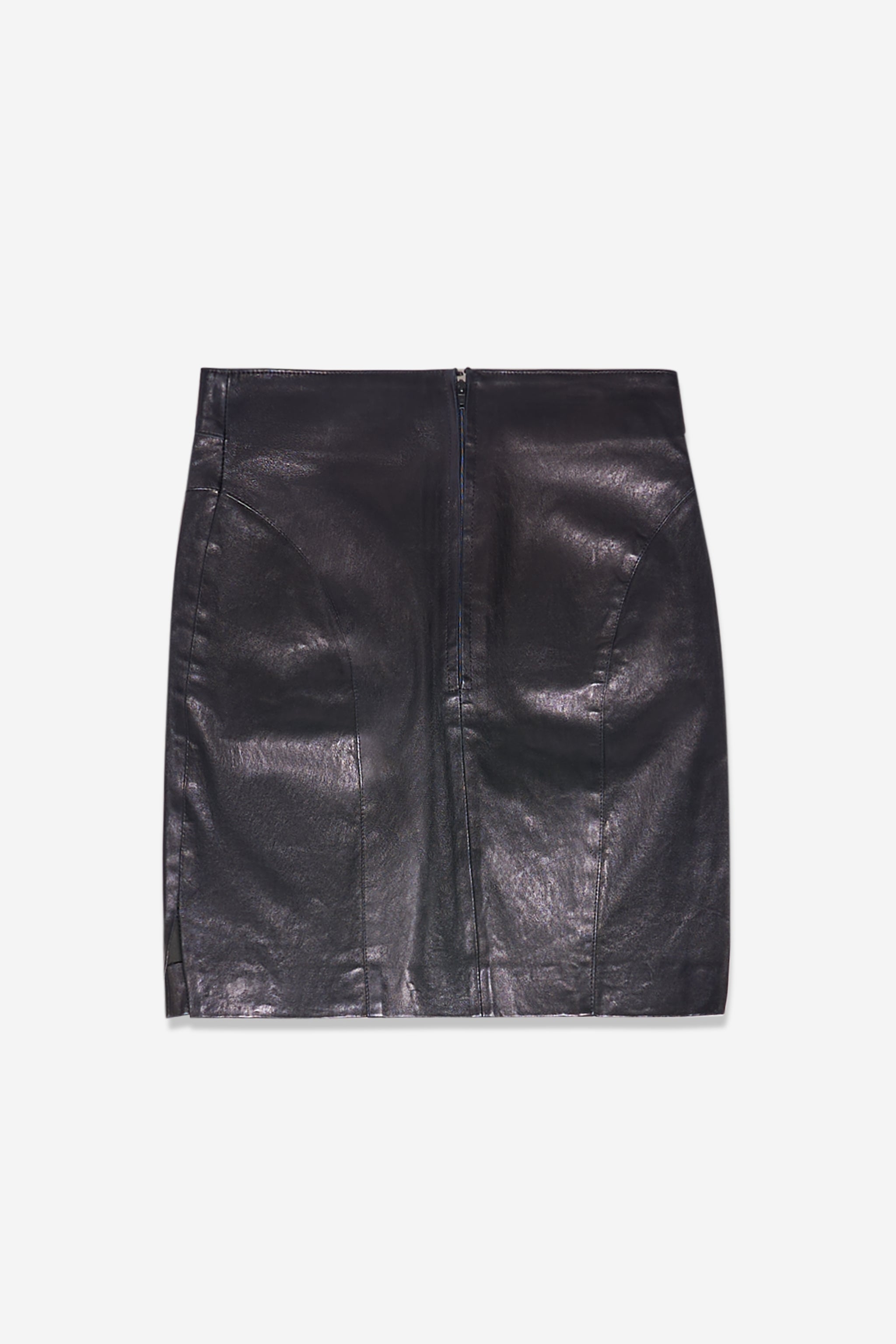 Jupe en cuir noir