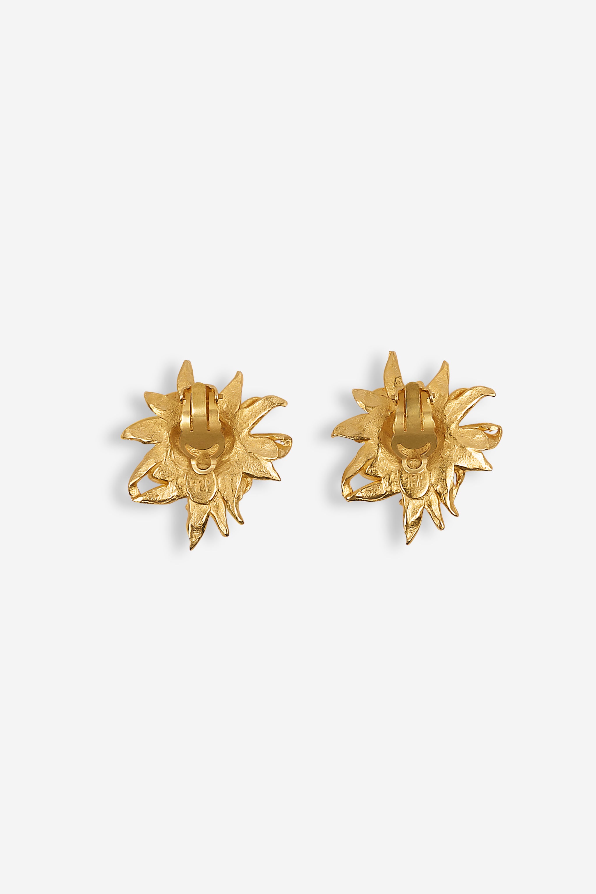 Gold flower clips