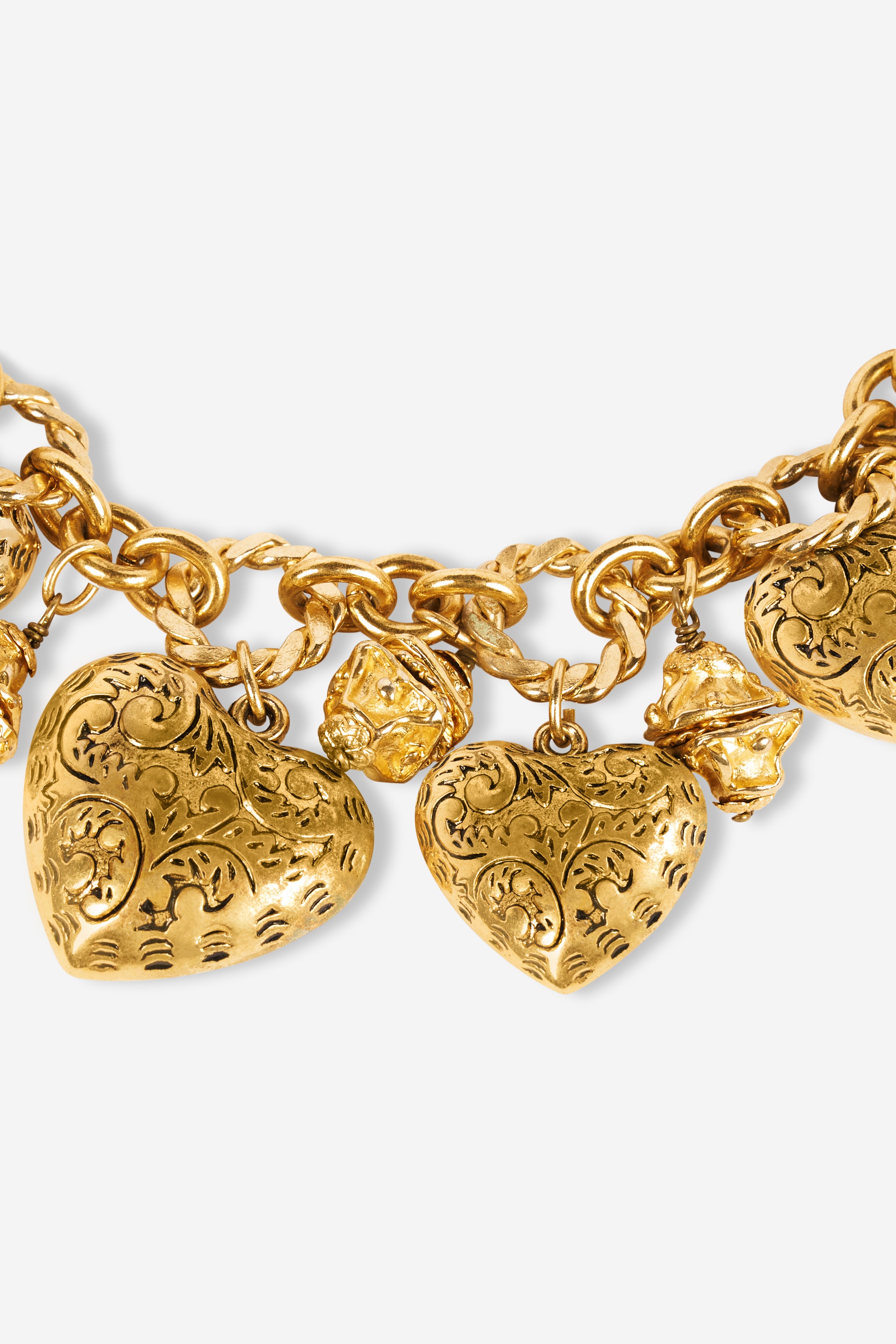 Collier doré coeurs