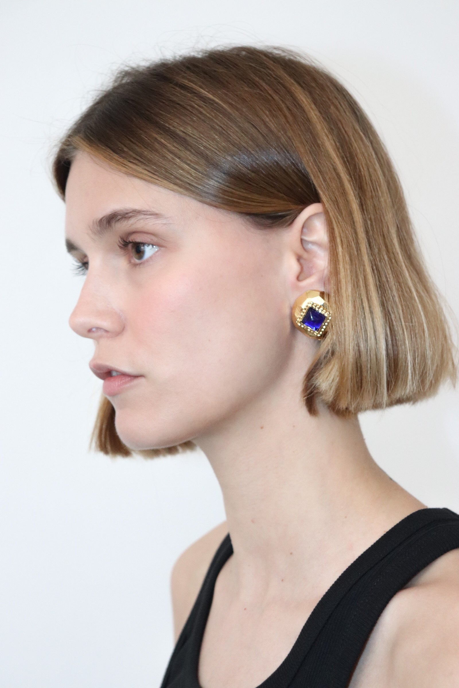 Clips bleus dorés