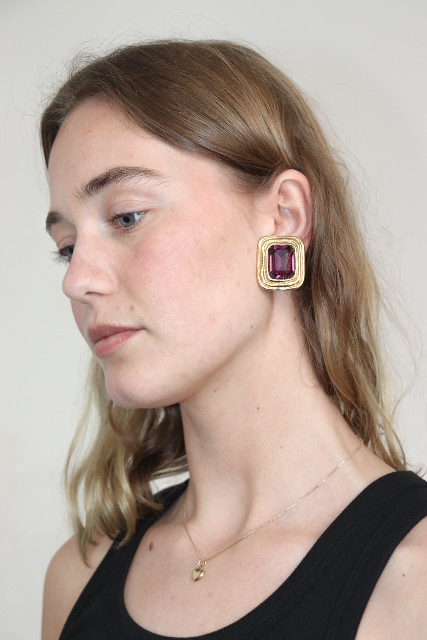 BO clips dorés et violets