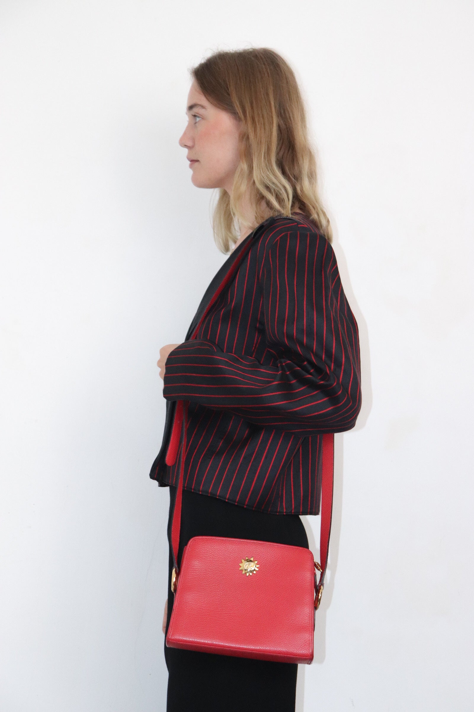 Sac en cuir rouge