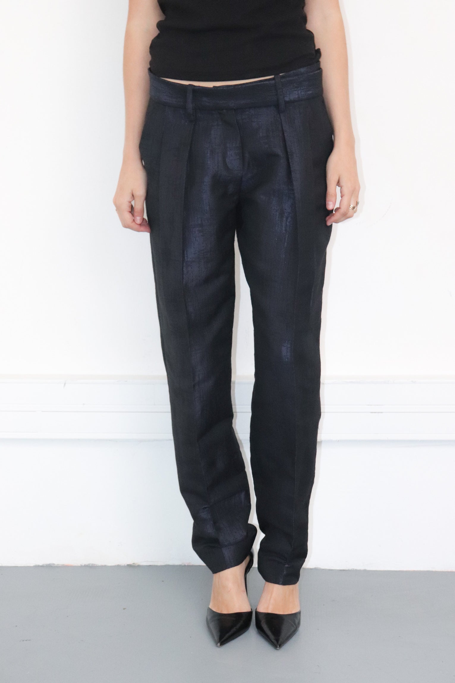 Pantalon bleu irisé Guy Laroche