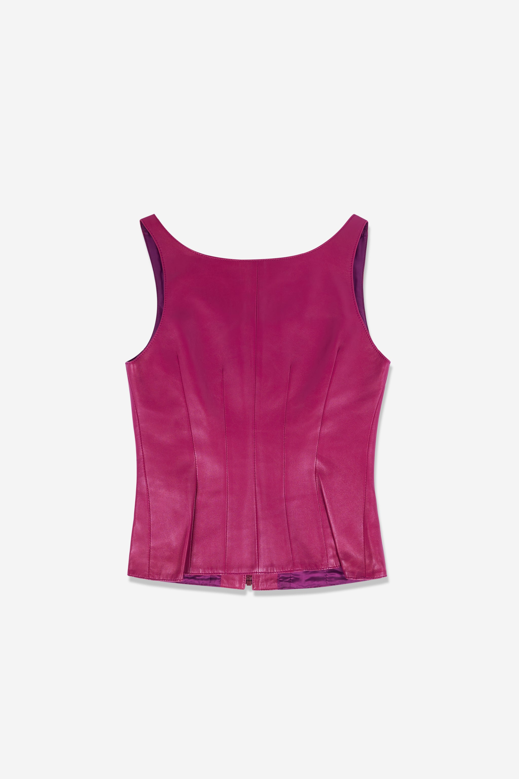 Haut en cuir rose