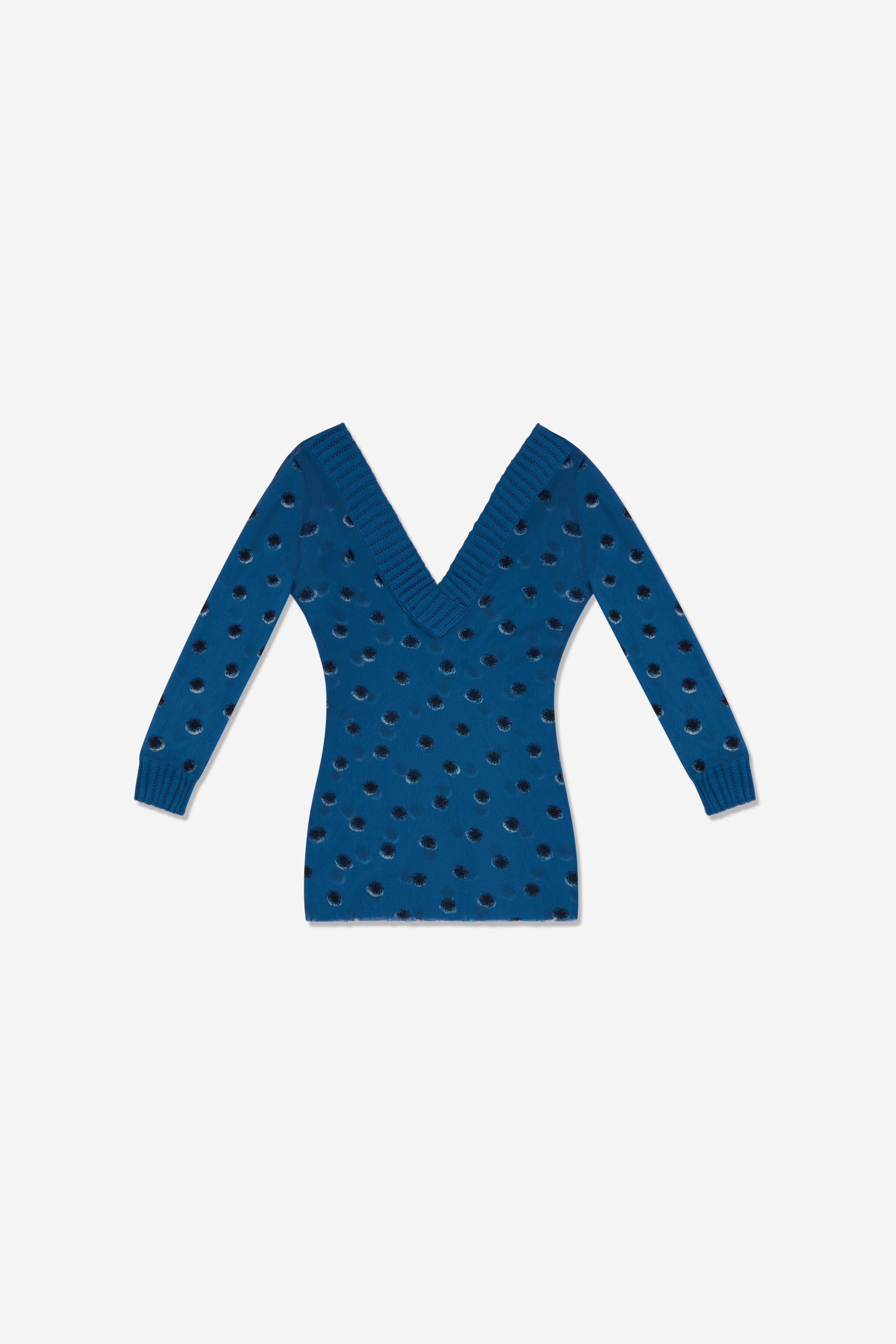 Top en mesh bleu