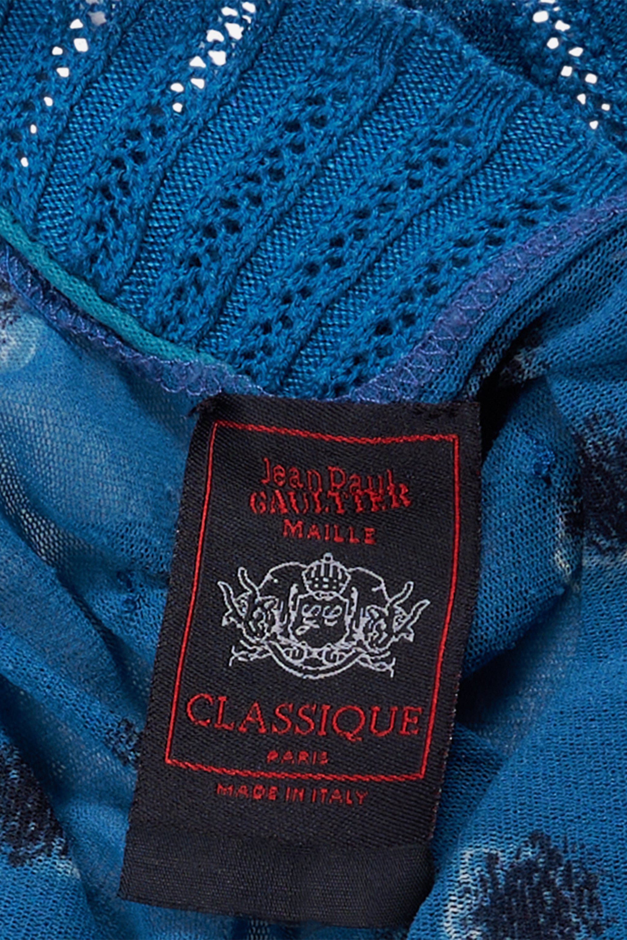 Top en mesh bleu