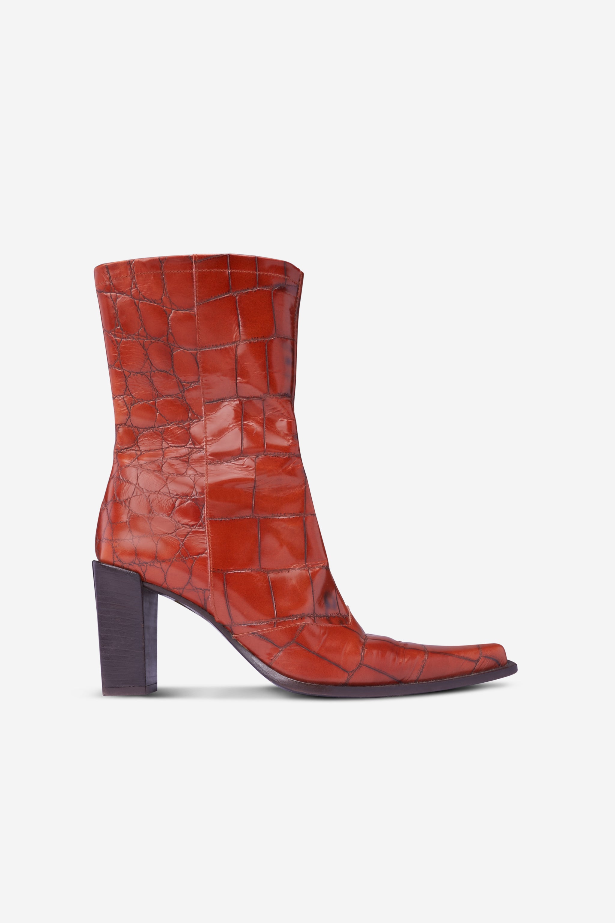 Bottines imprimé crocodile