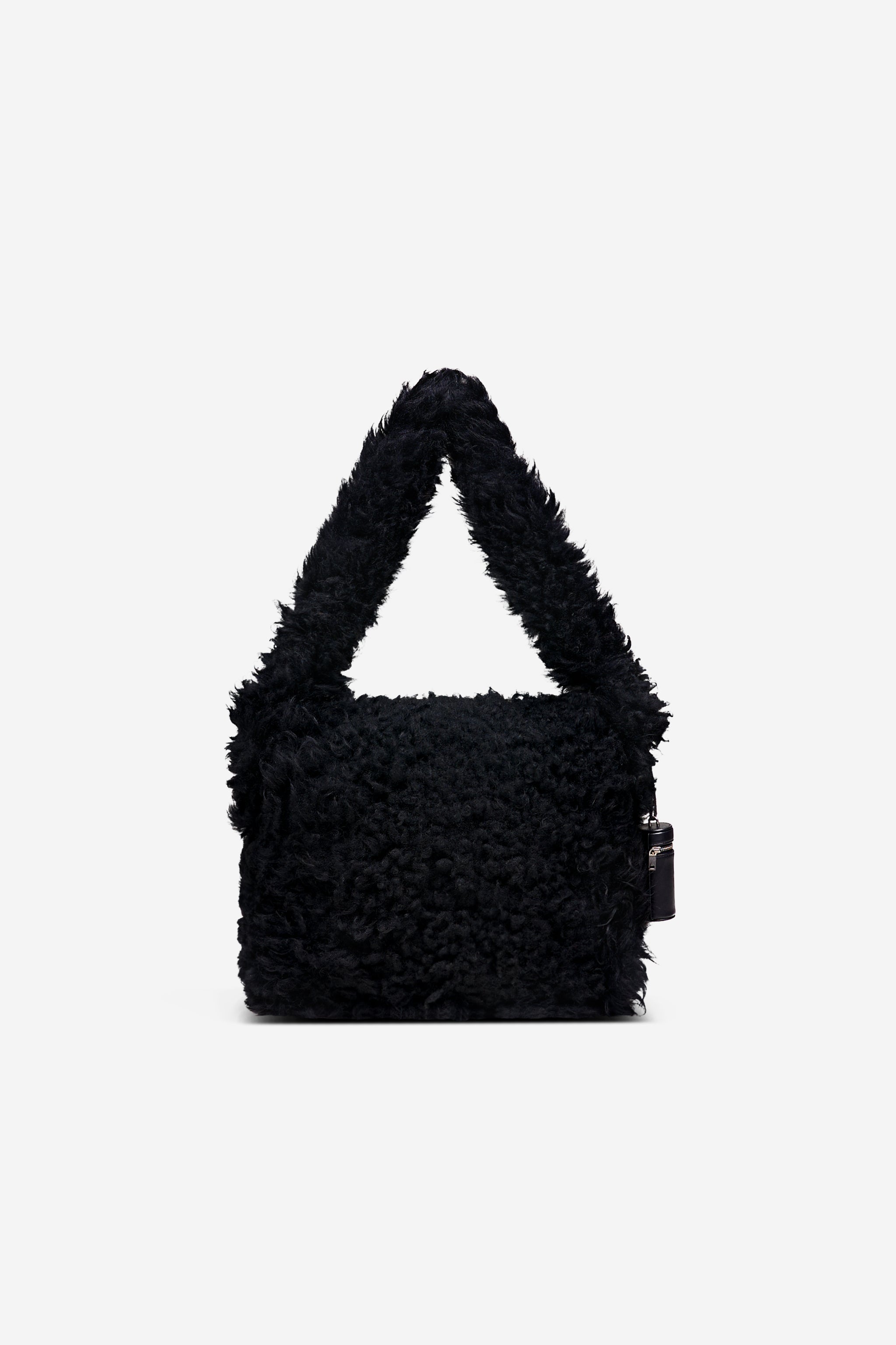 Grand sac en peau de mouton noir