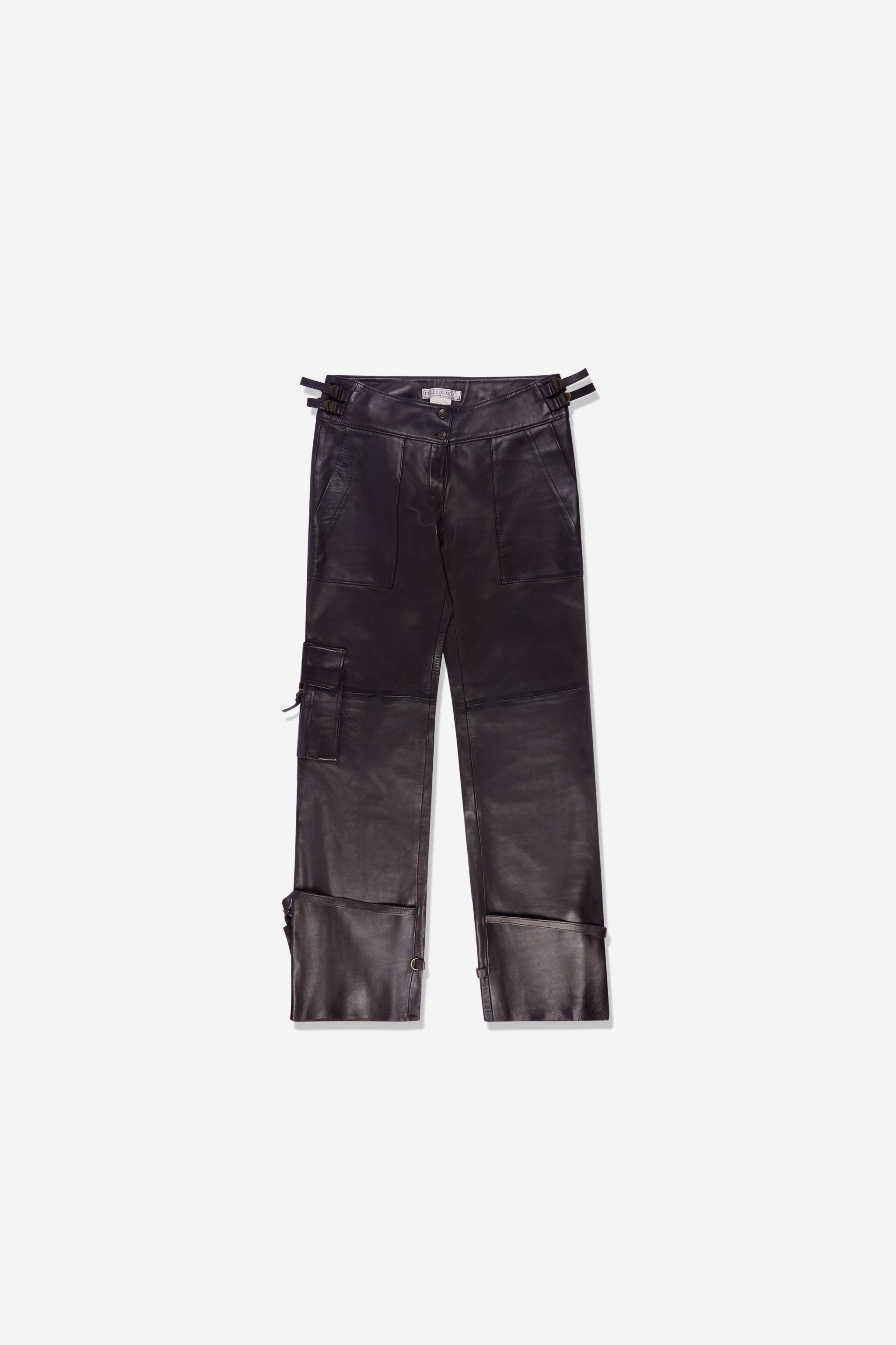 Pantalon en cuir marron