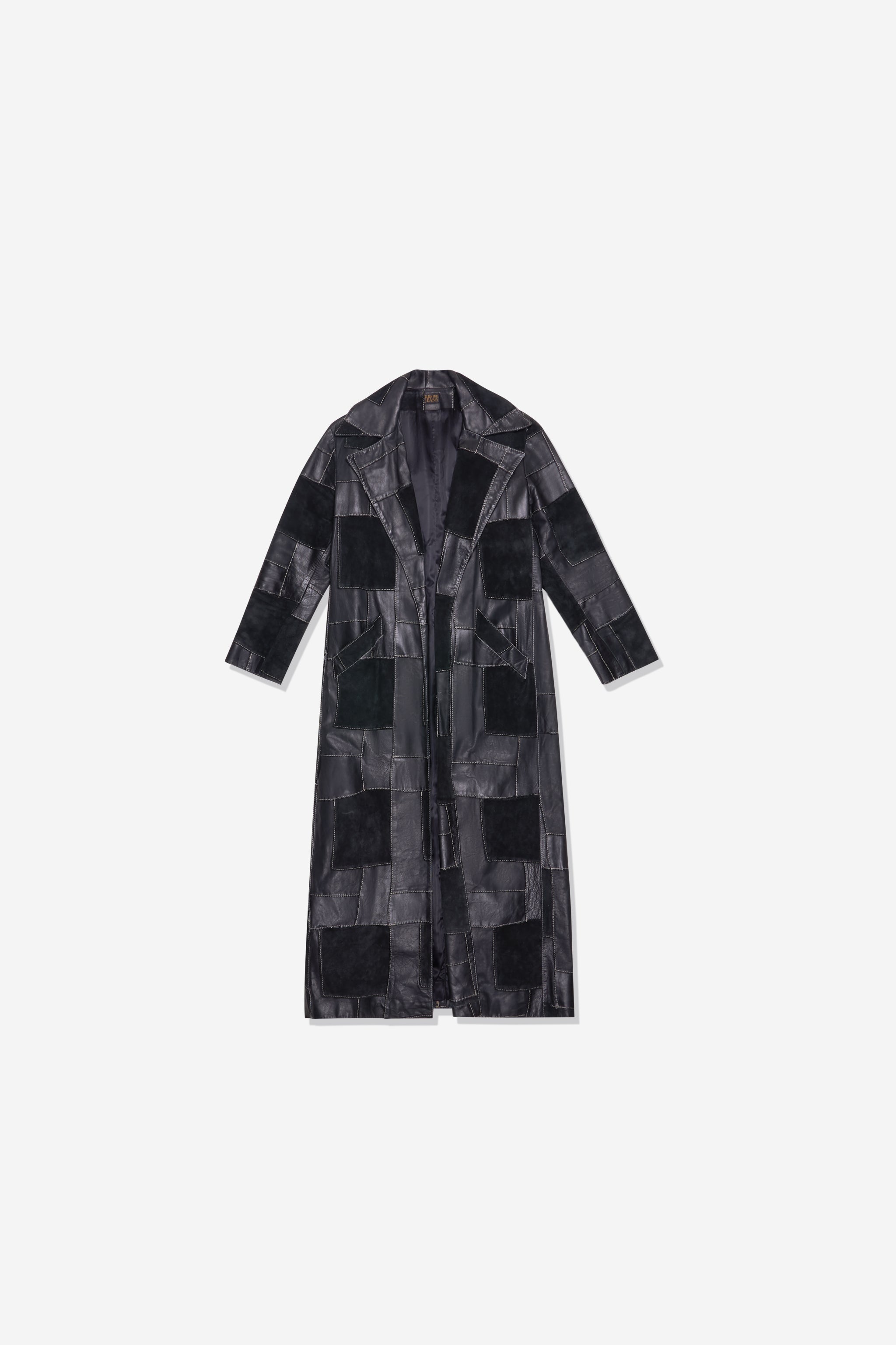 Manteau en cuir patchwork