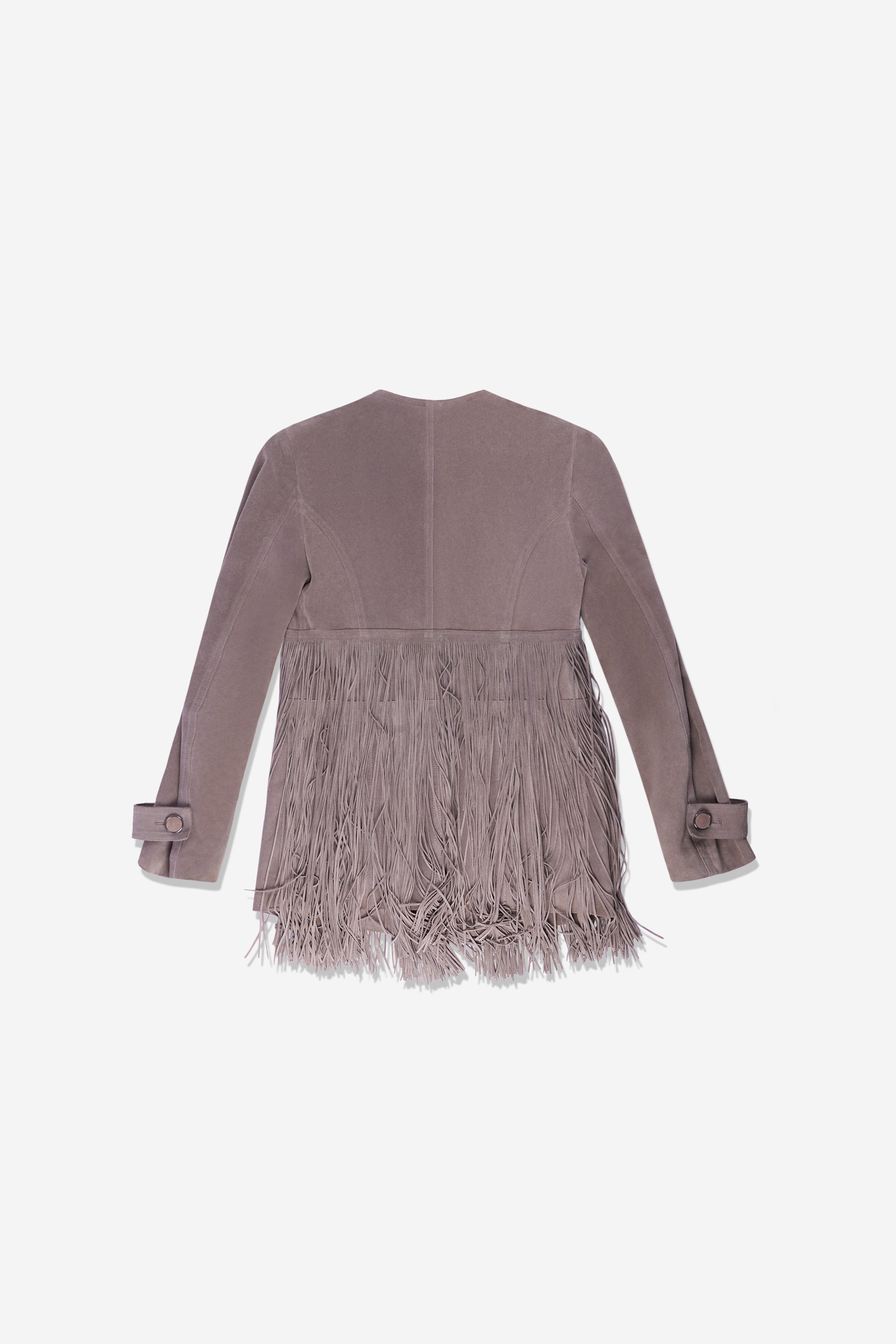 Veste en daim à franges