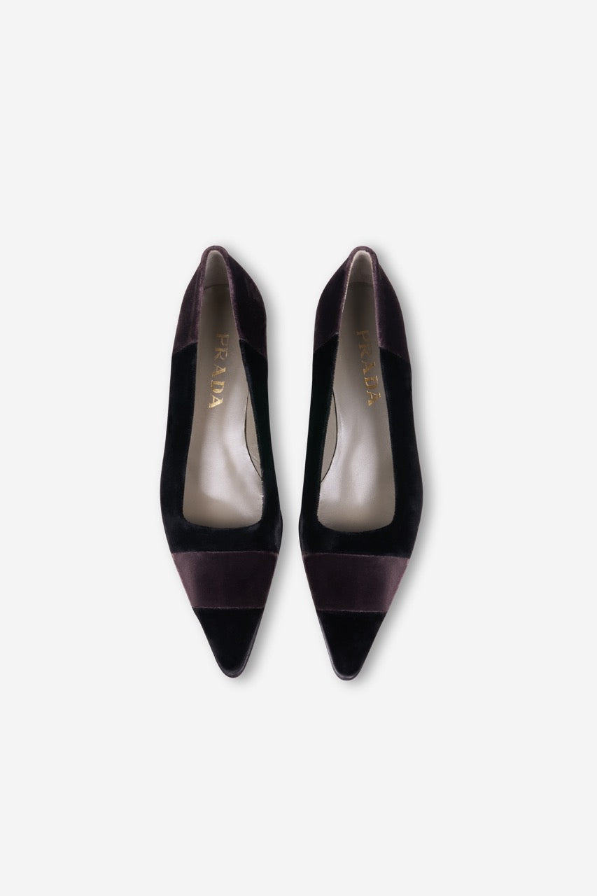 Ballerines en velours