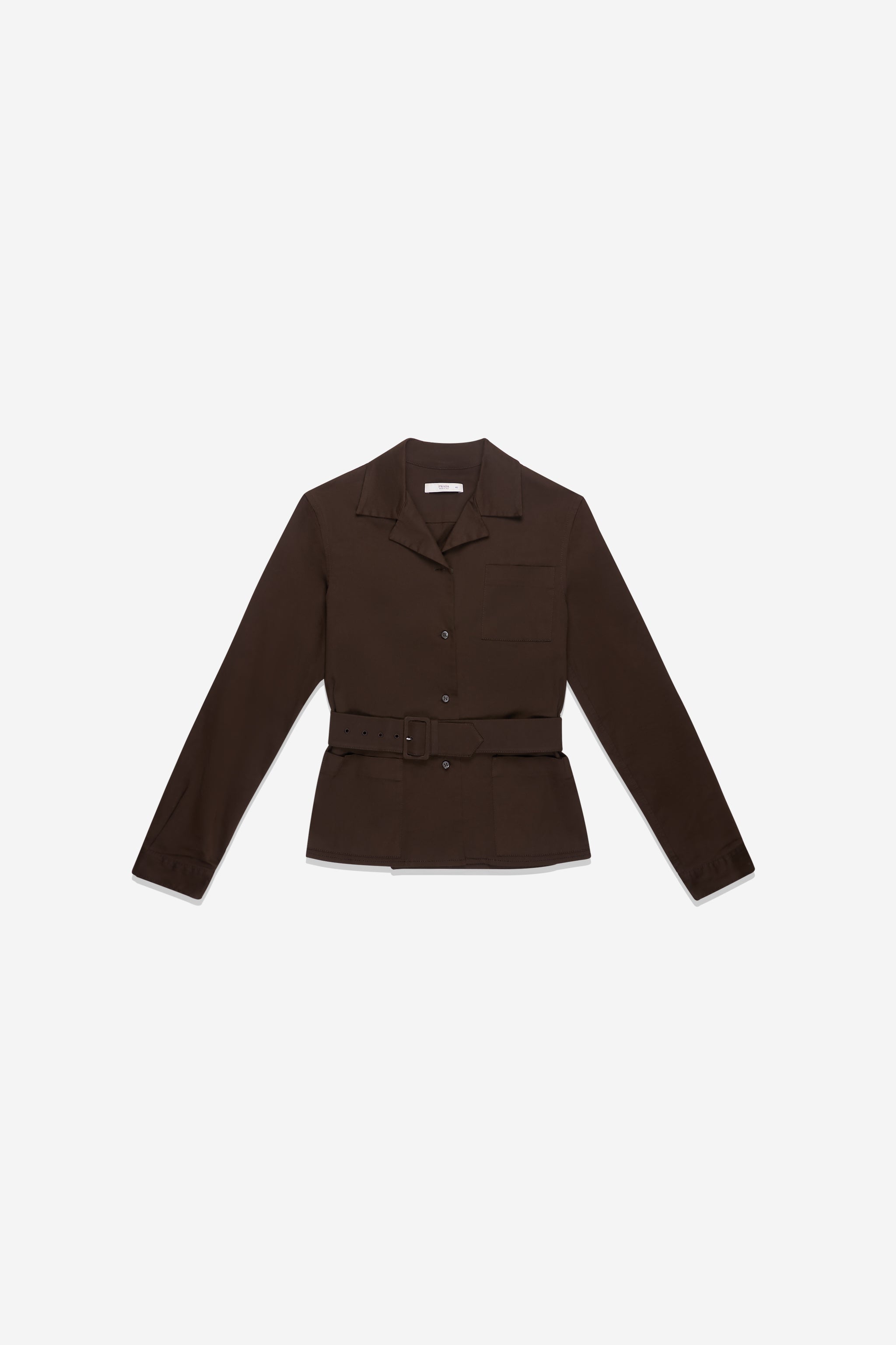 Chemise marron style saharienne