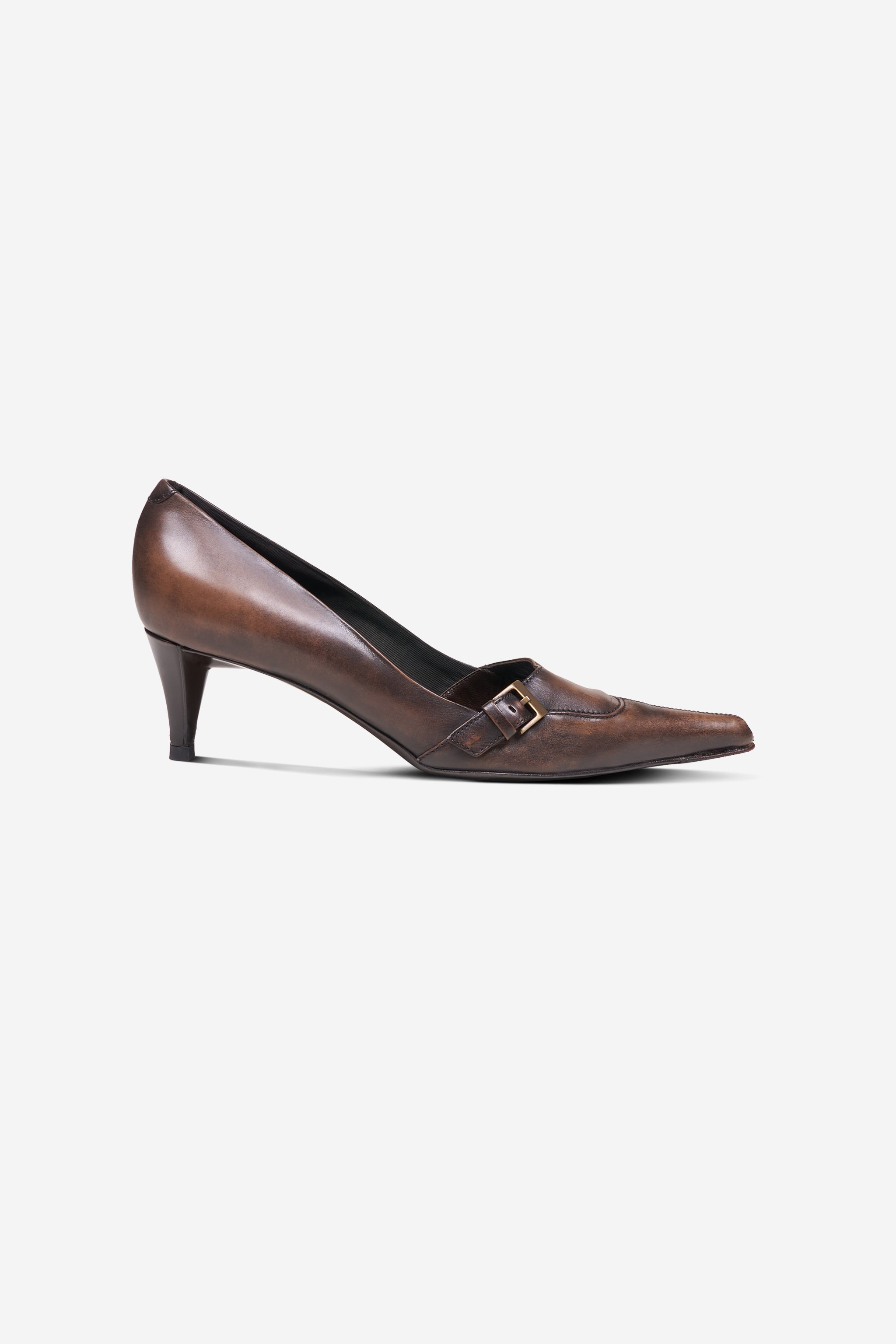Escarpins en cuir marrons