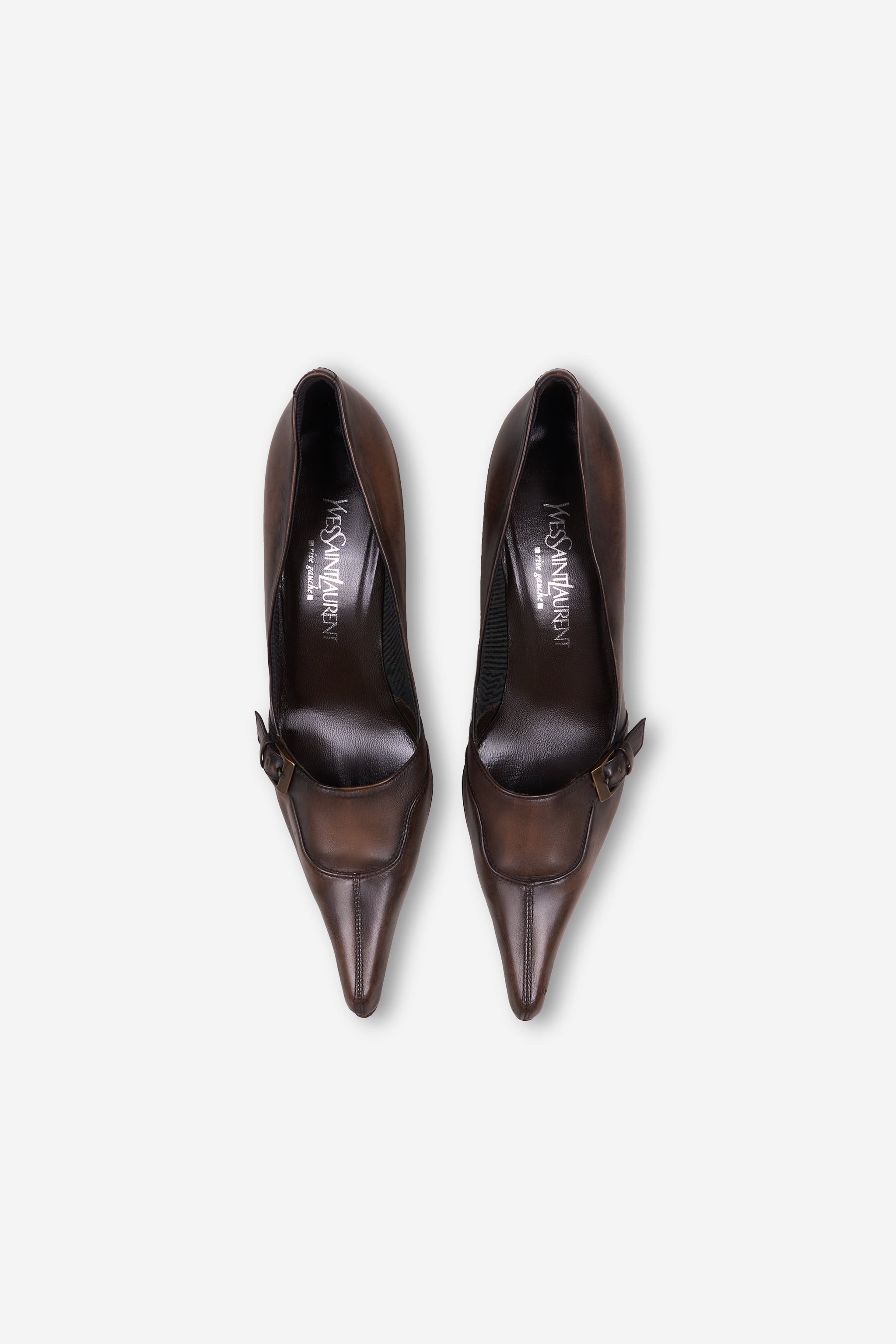 Escarpins en cuir marrons