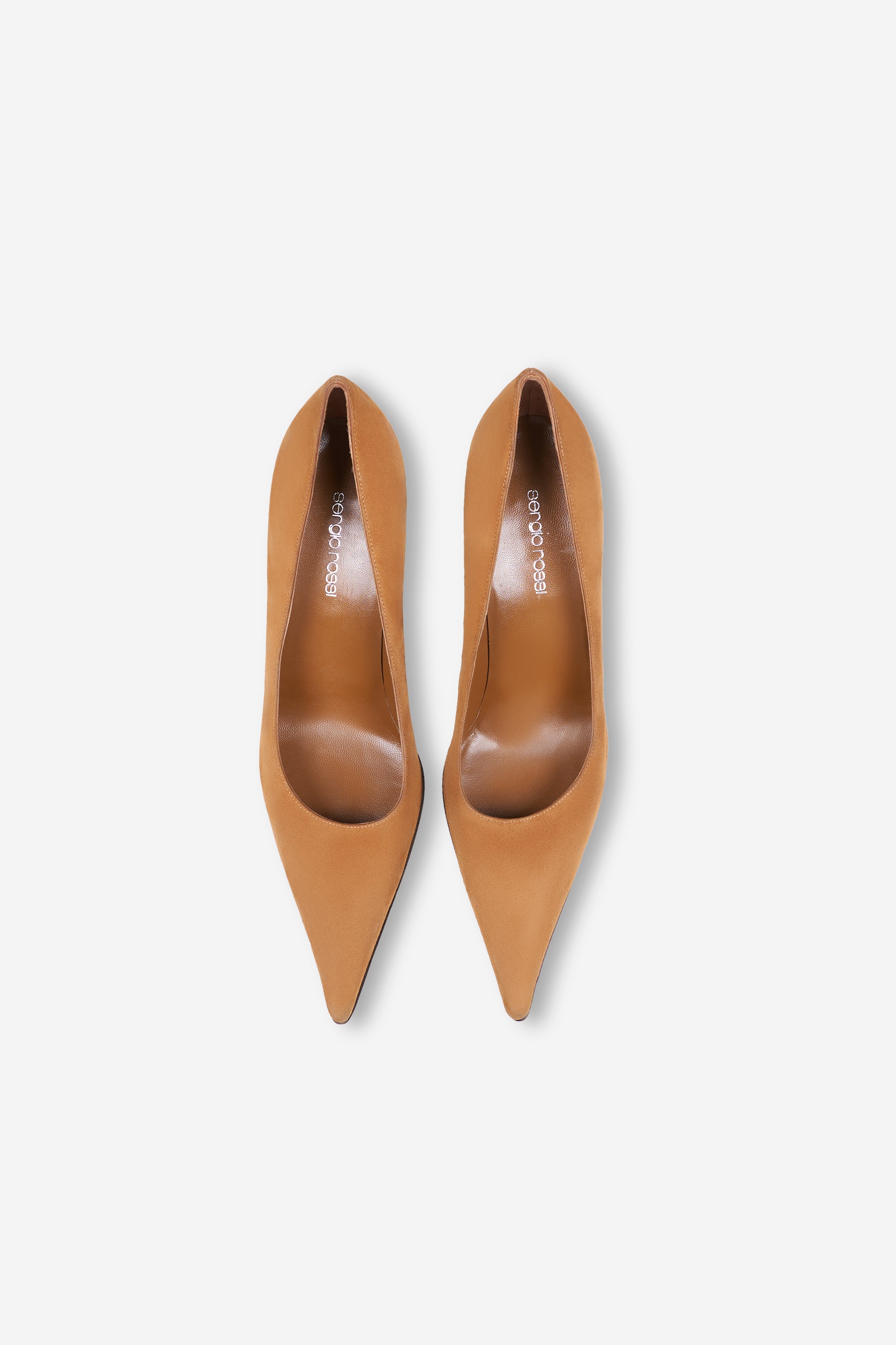 Escarpins en daim marron