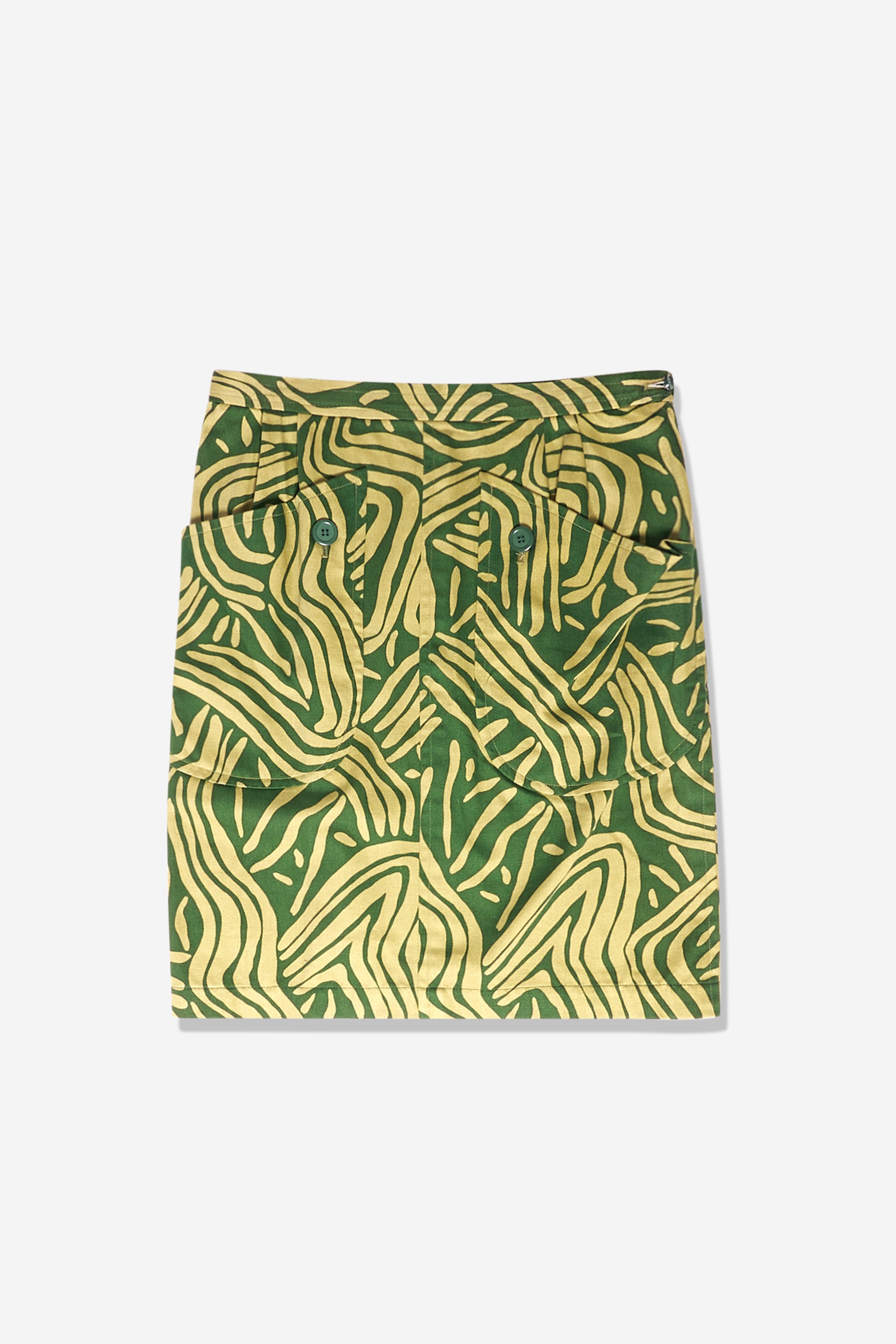 Jupe kaki à motif