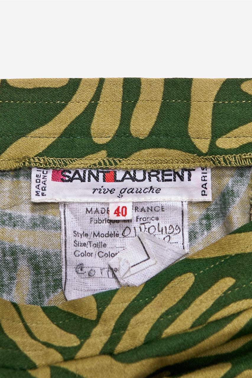 Jupe kaki à motif