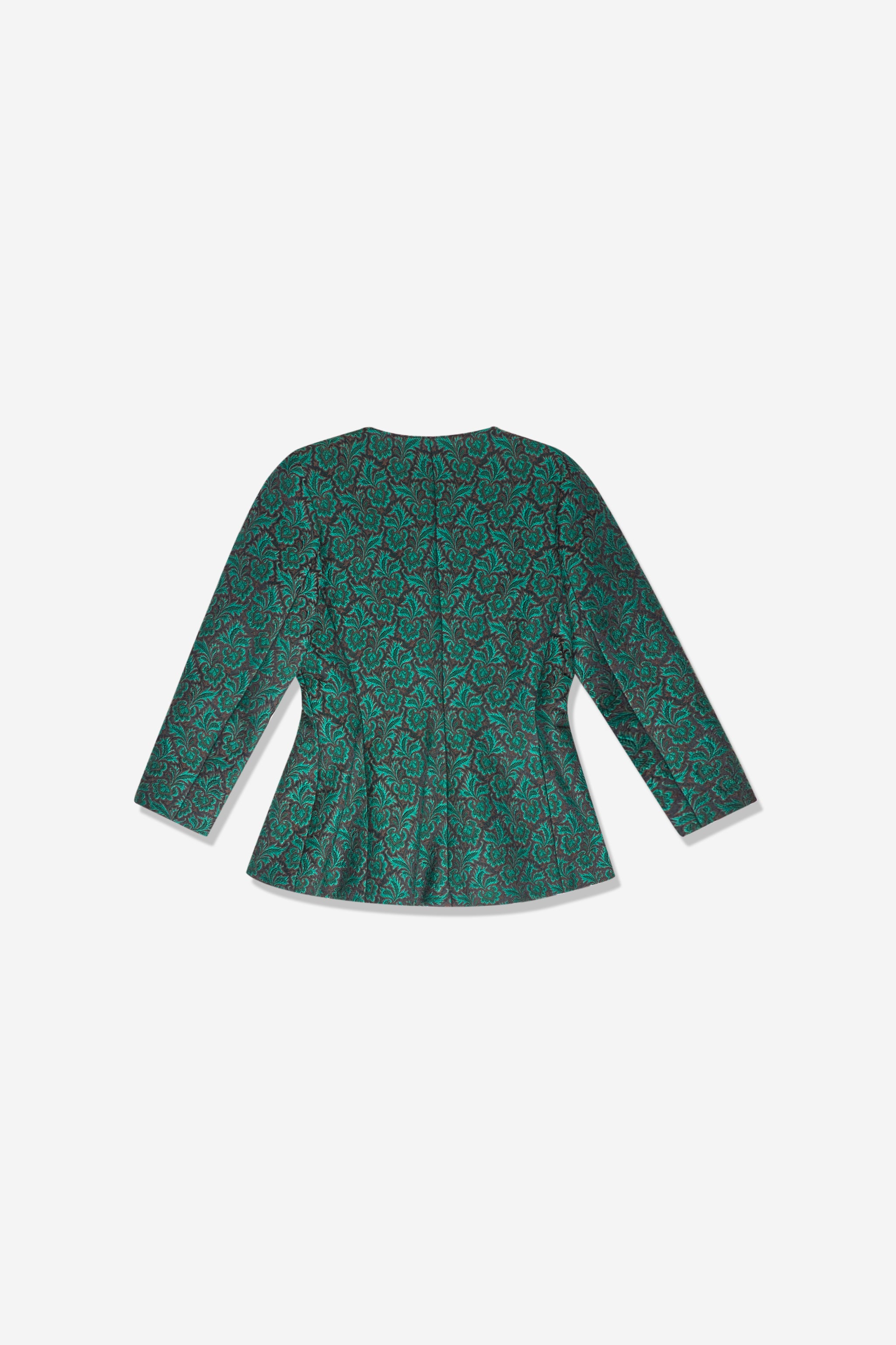 Veste brocart vert et noir