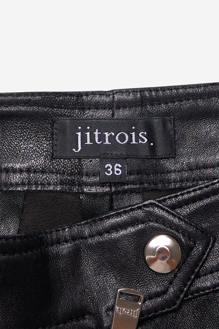 Pantalon cuir noir