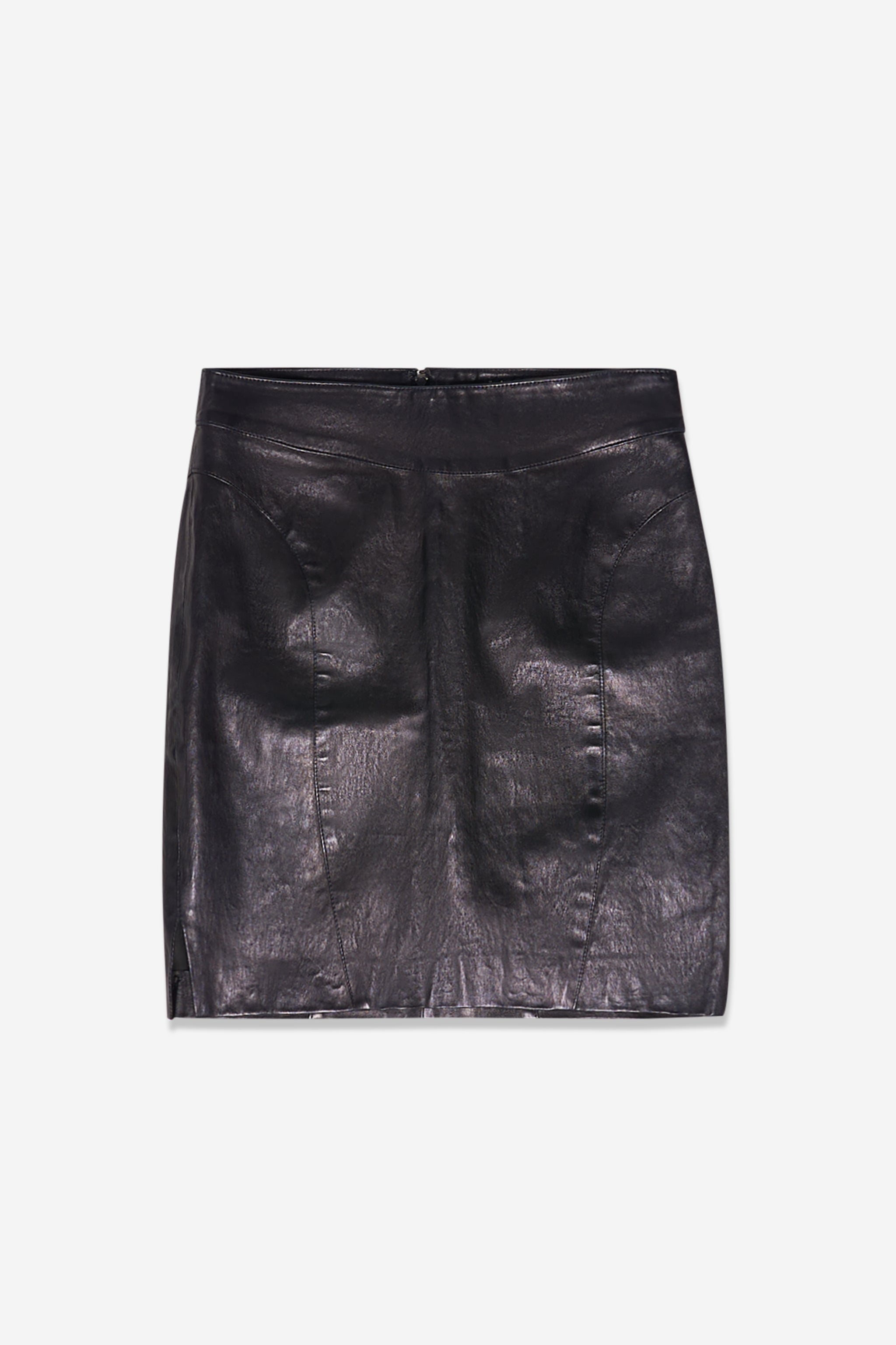 Jupe en cuir noir