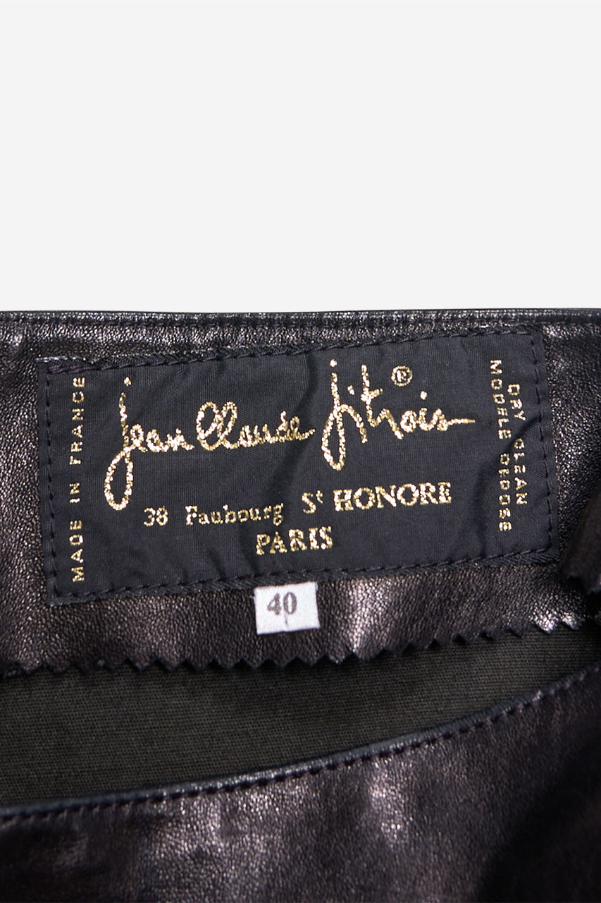 Jupe en cuir noir