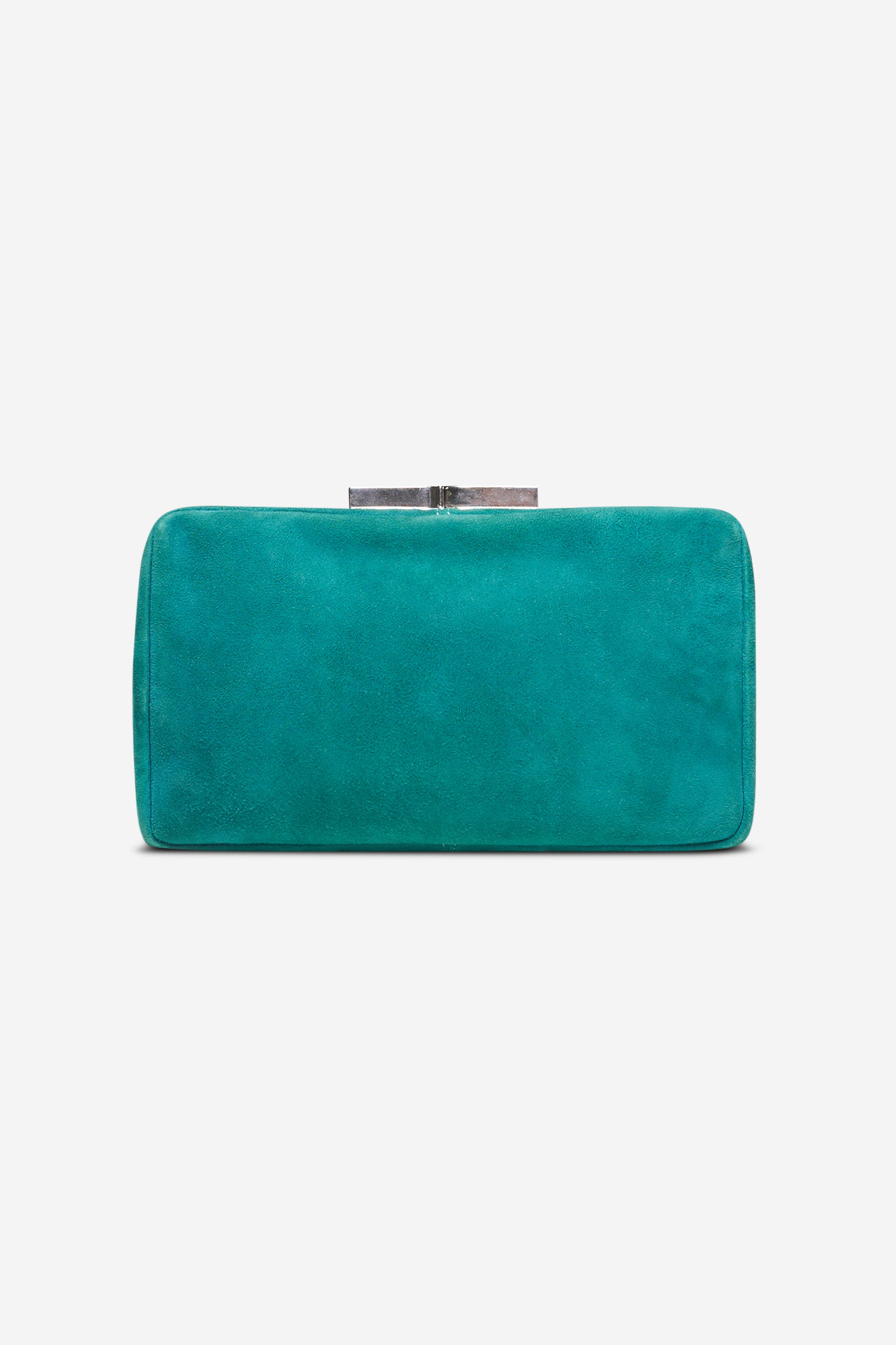 Pochette en daim turquoise