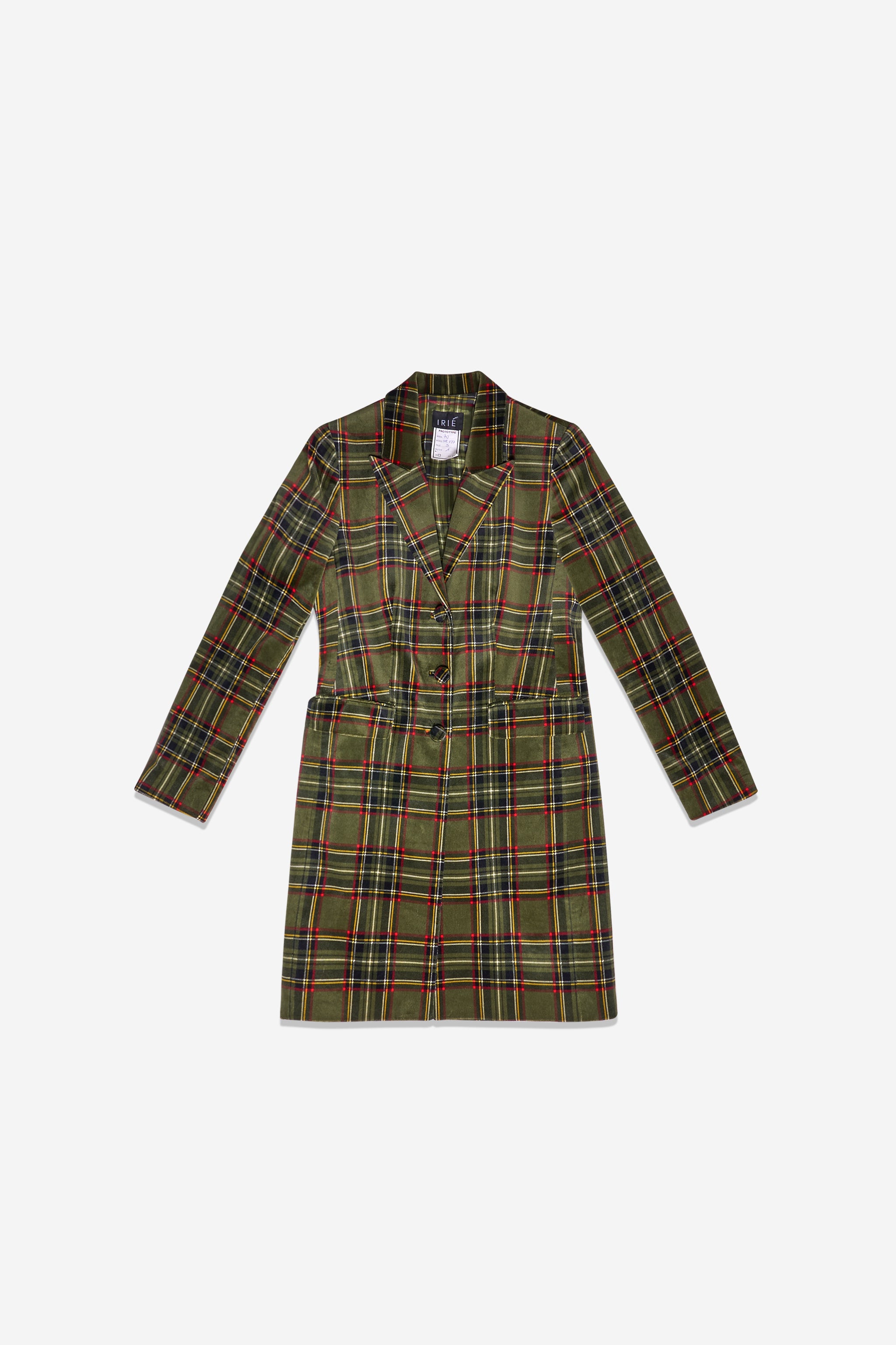 Manteau en velours écossais