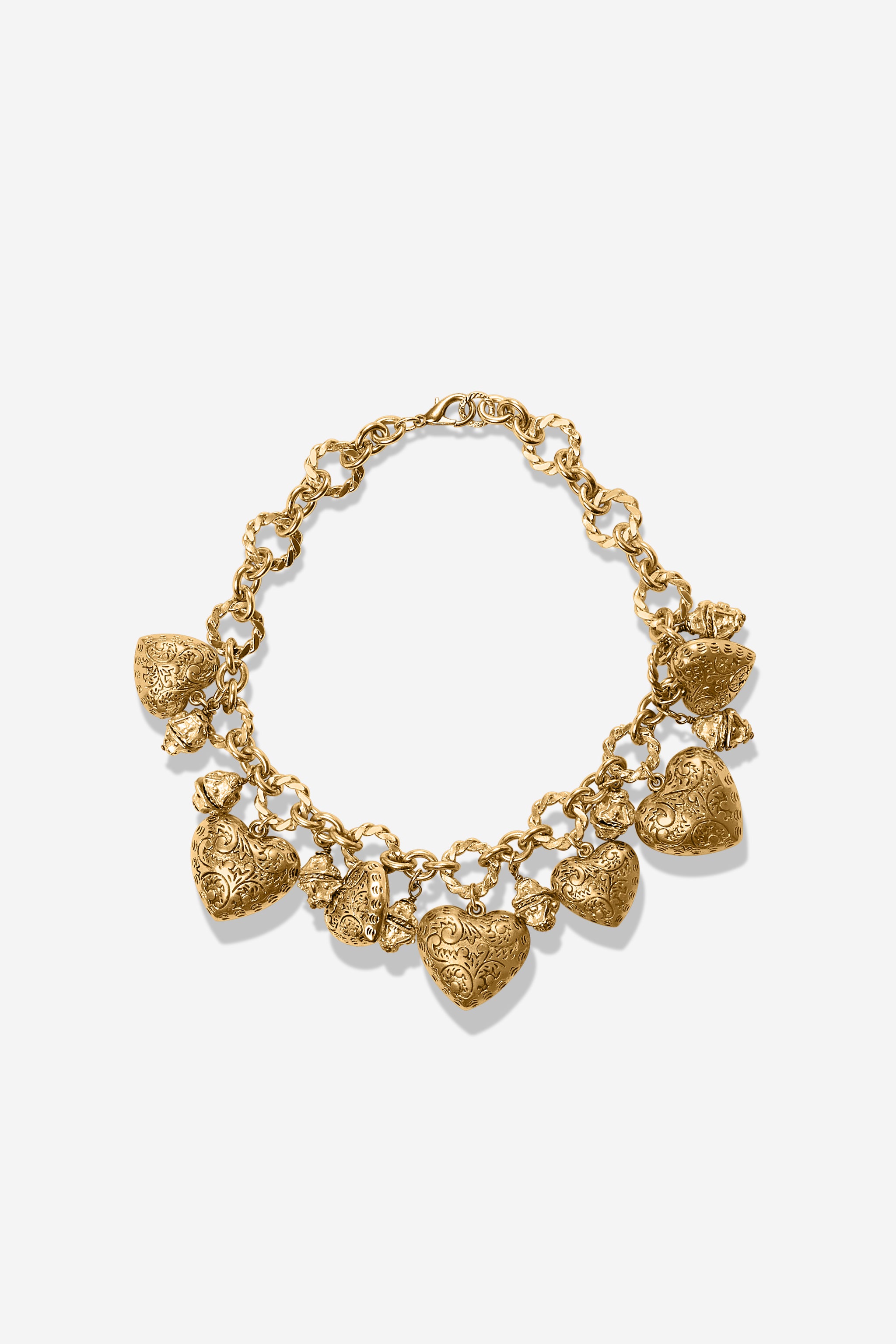Golden hearts necklace