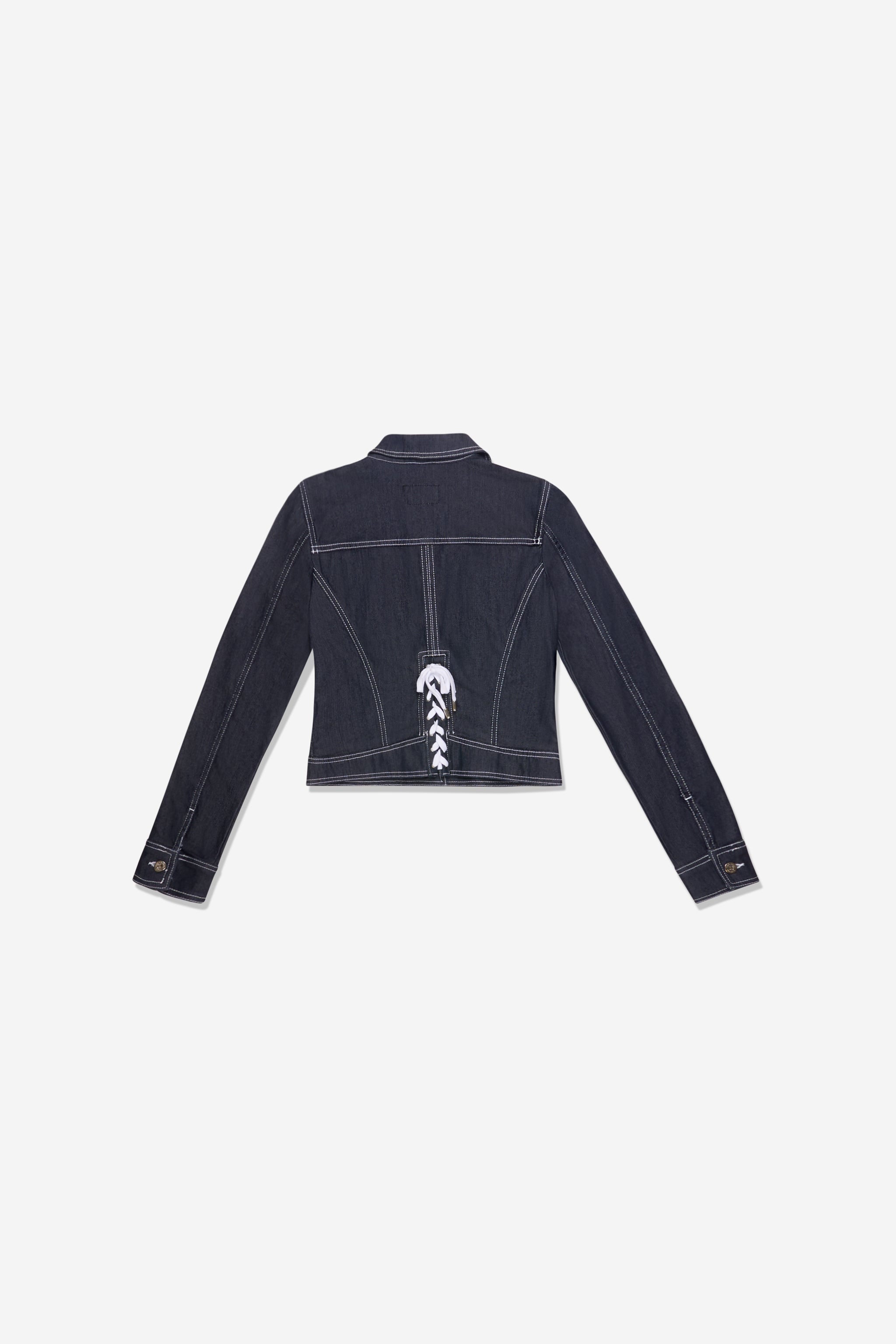 Veste en denim avec laçages