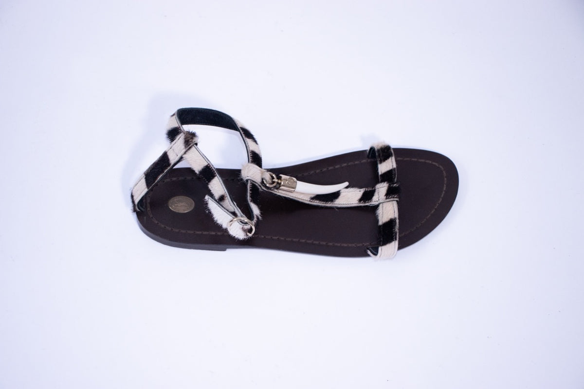 Sandales Compensées à Motifs Zèbre Gris - Taille 40 - Neuf Sans étiquette