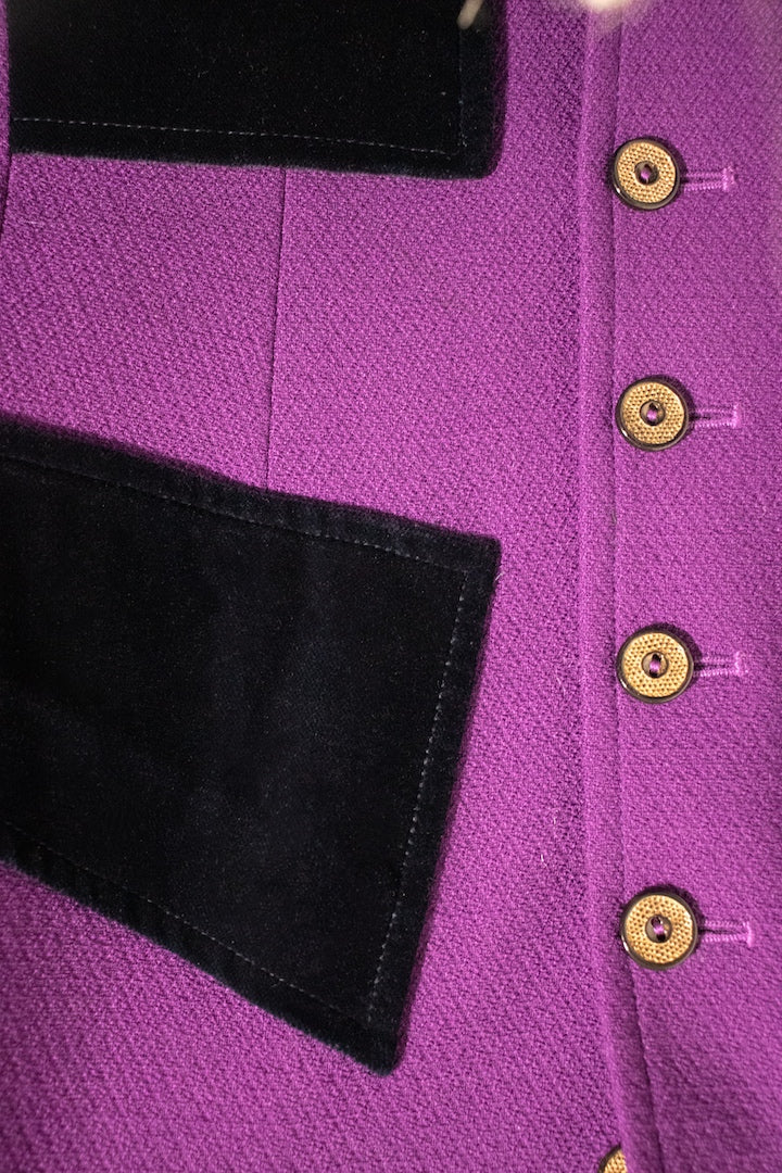 Purple and black jacket