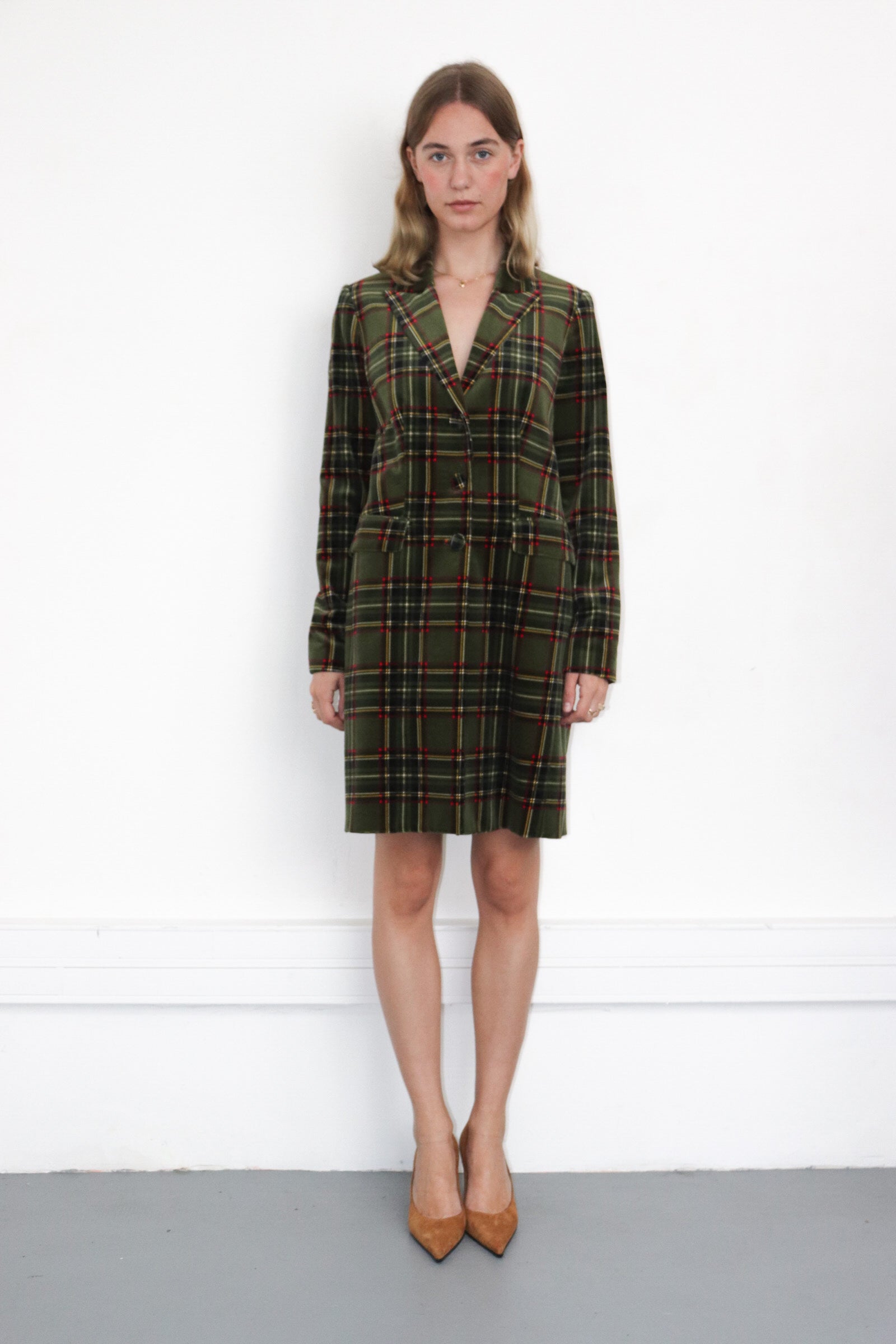 Manteau en velours écossais