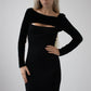 Black and velvet dress