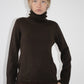 Brown turtleneck sweater