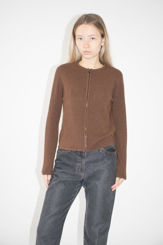 Brown zipped sweater