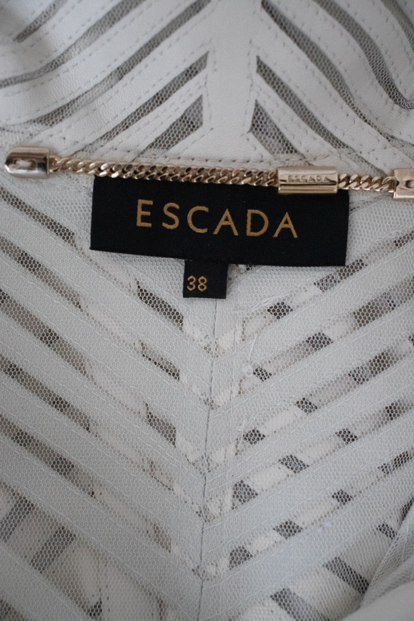 Veste blanche en cuir