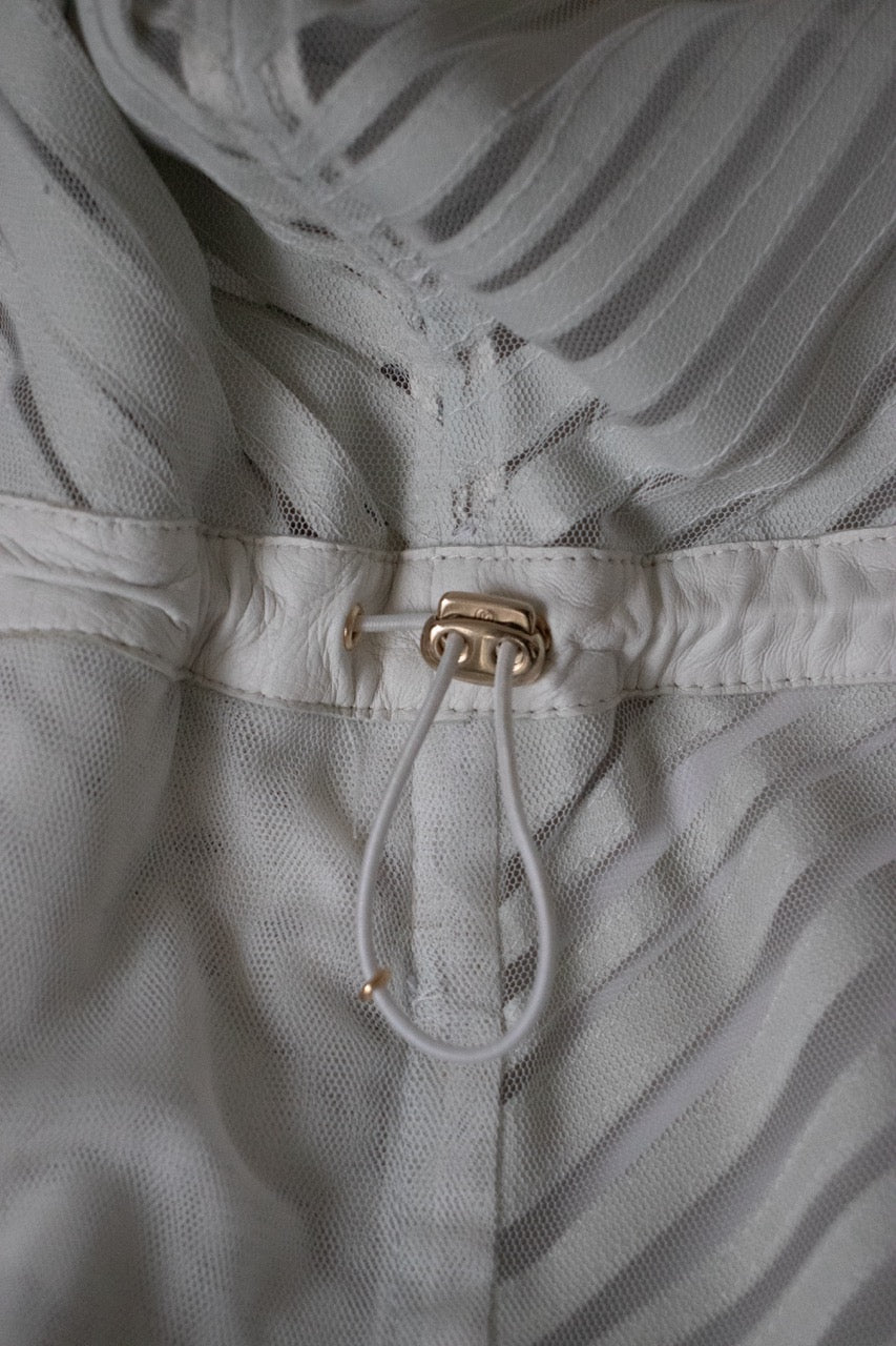Veste blanche en cuir