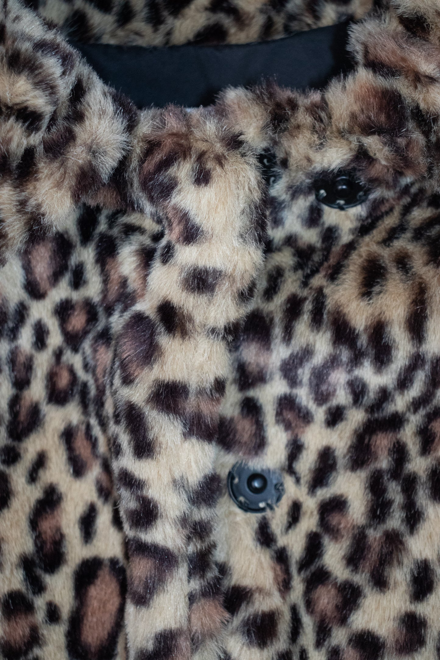 Veste fausse fourrure léopard
