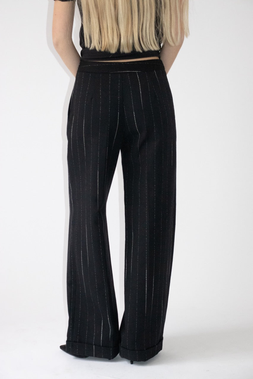 Ferré black striped pants