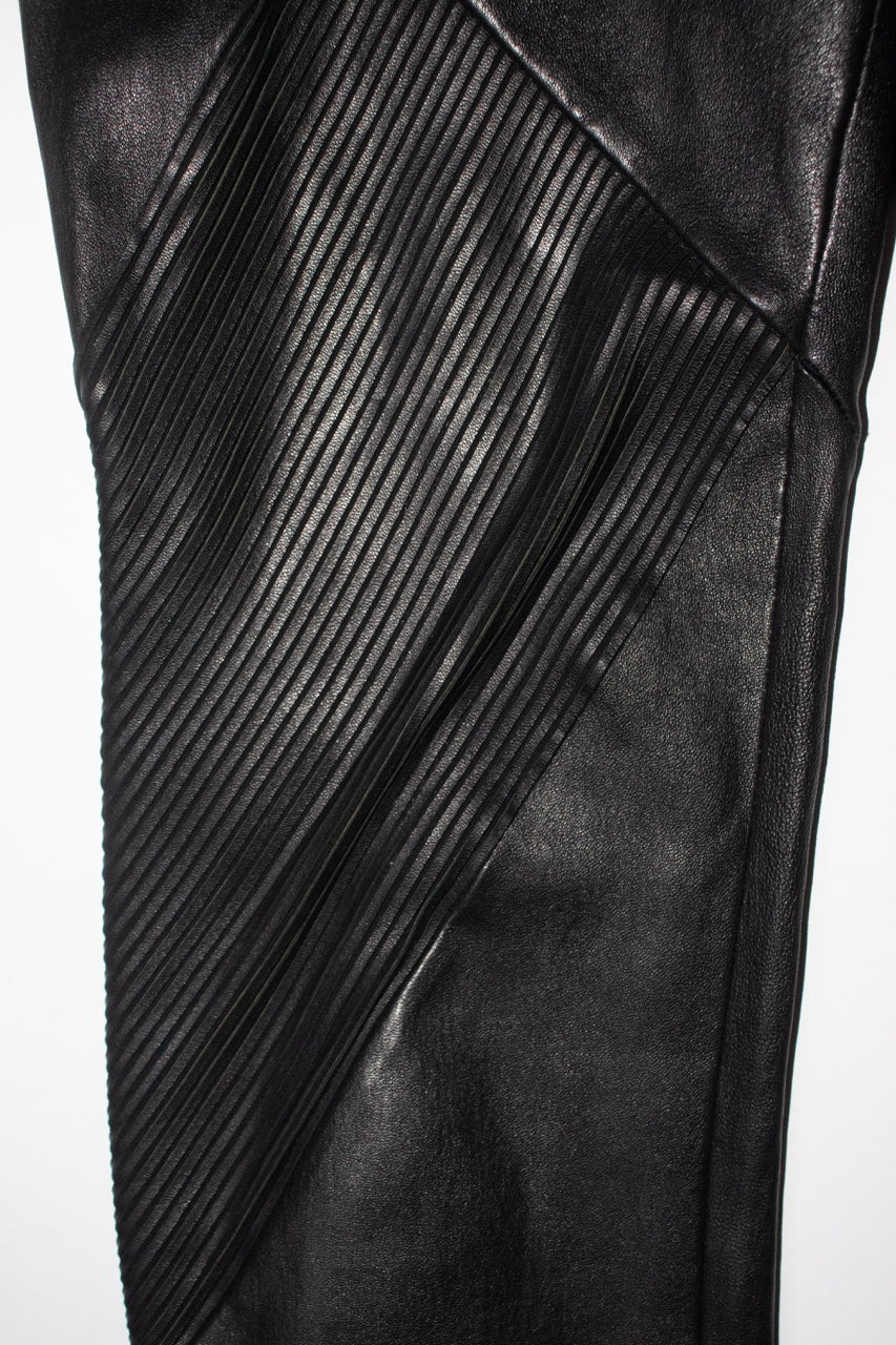 Pantalon cuir noir