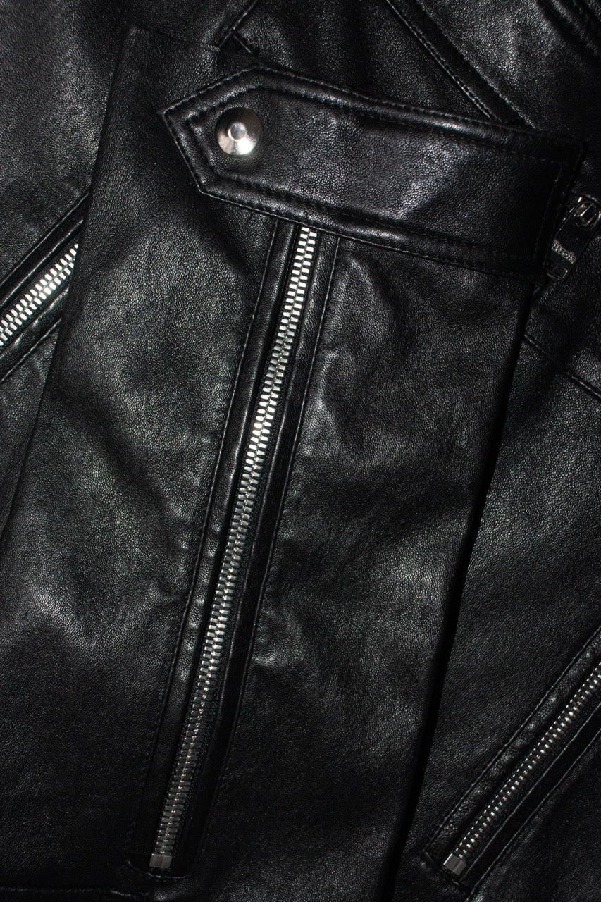 Pantalon cuir noir