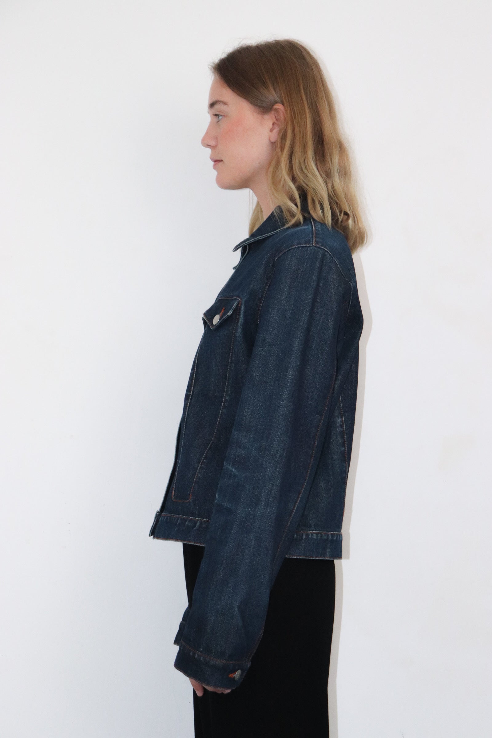 Veste en denim bleu