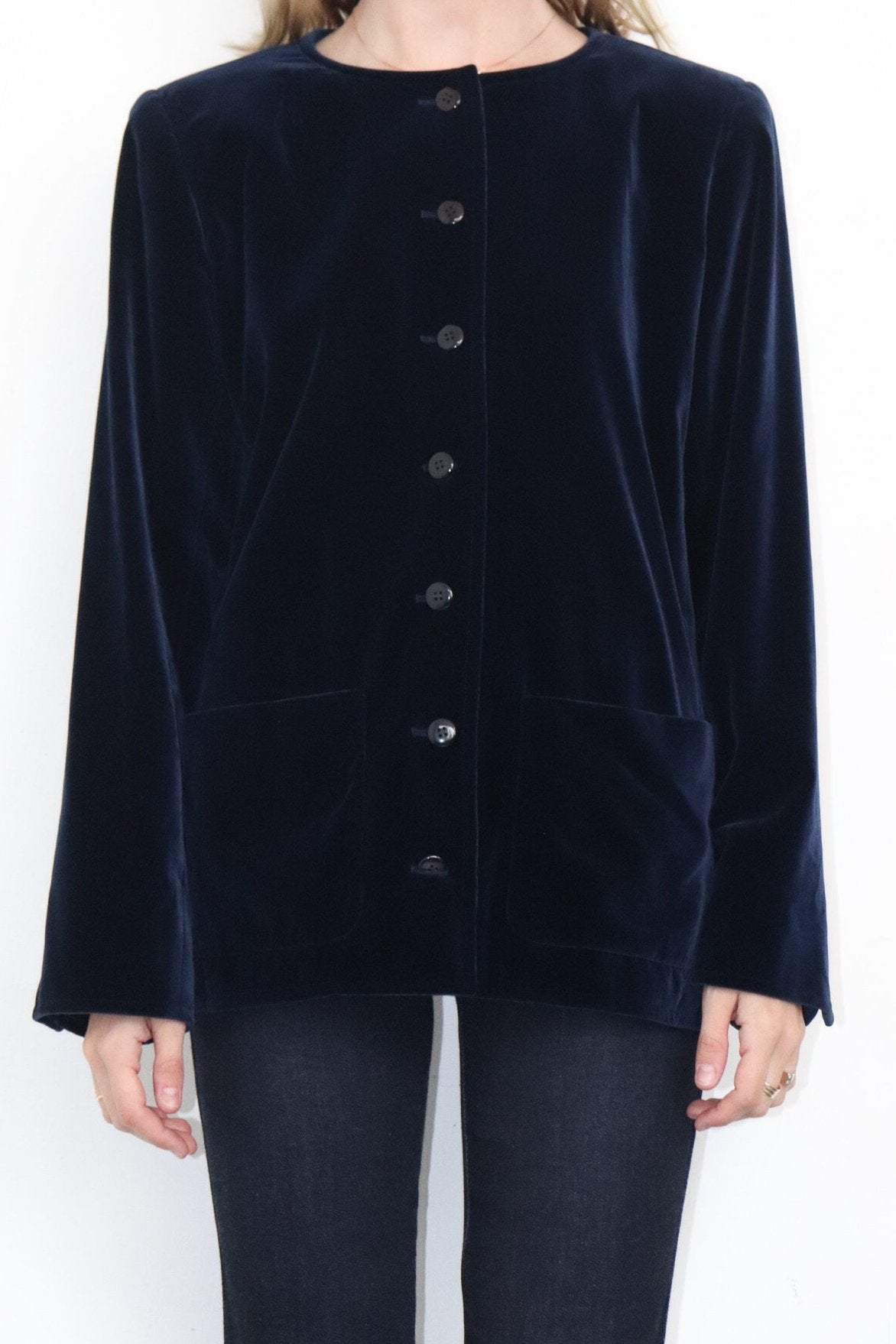 Veste en velours bleu