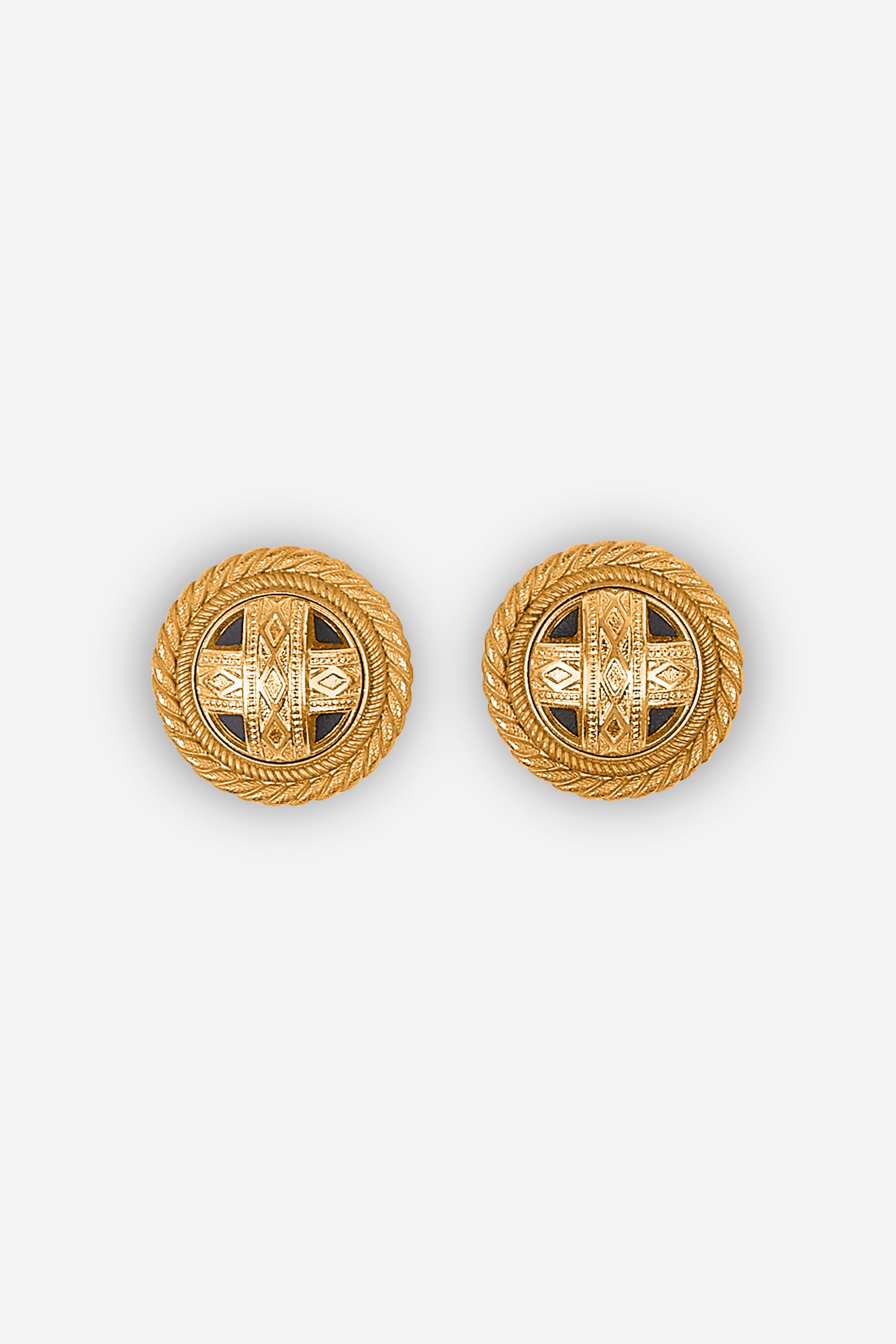 Gold clip earrings