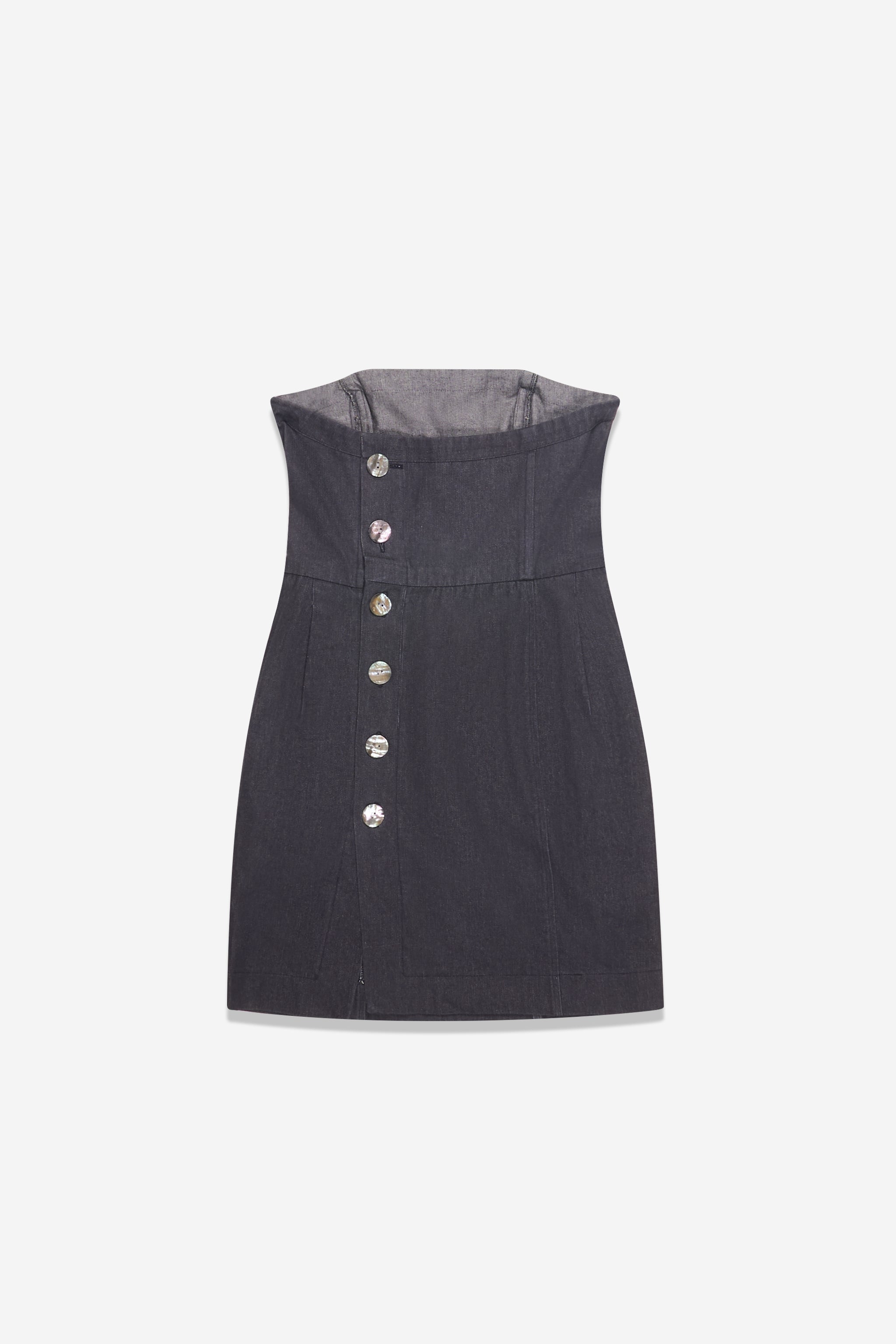 Robe en denim gris