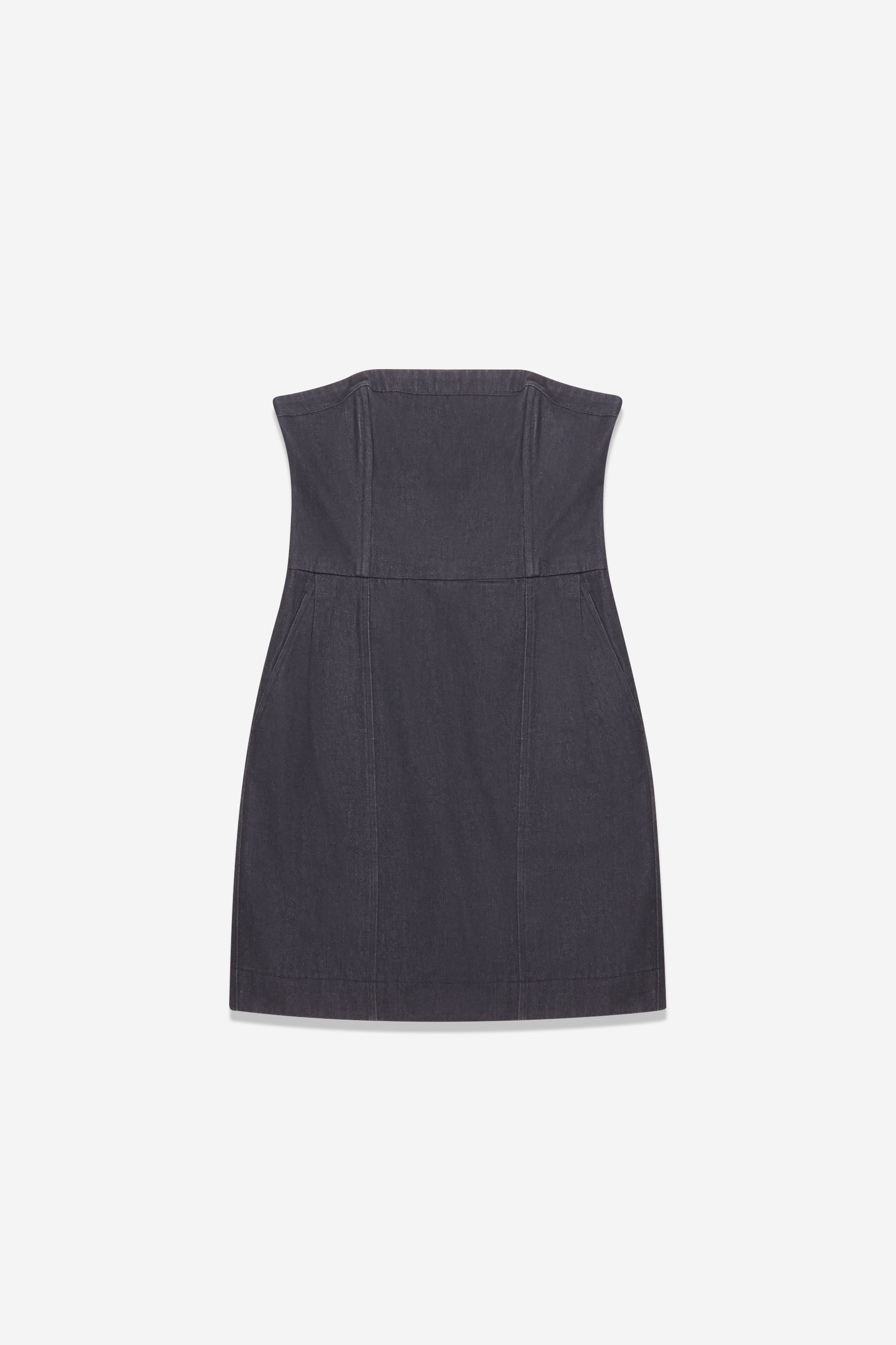 Robe en denim gris