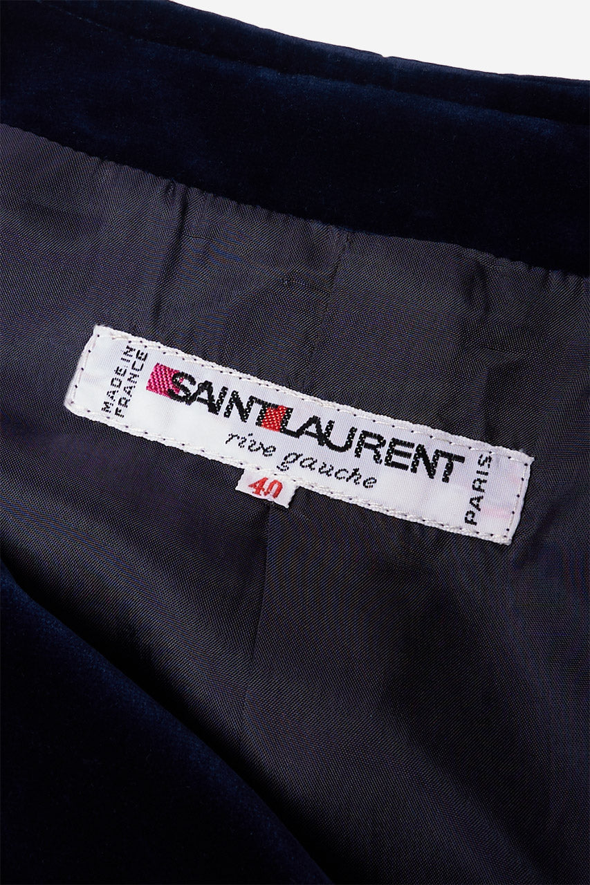 Veste en velours bleu